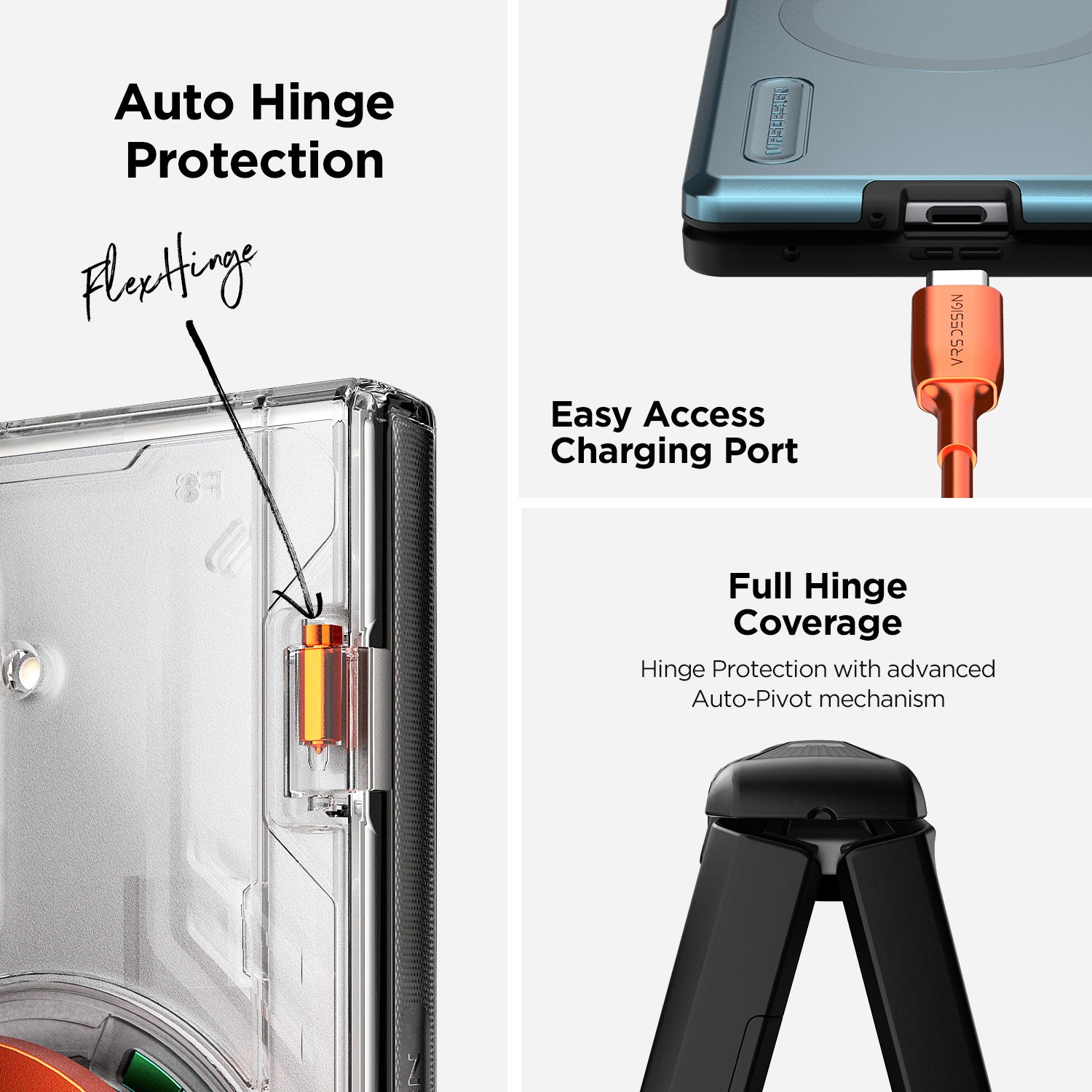 Built-in magnetic ring on the VRS DESIGN Active case for compatible chargers, mounts, and accessories.