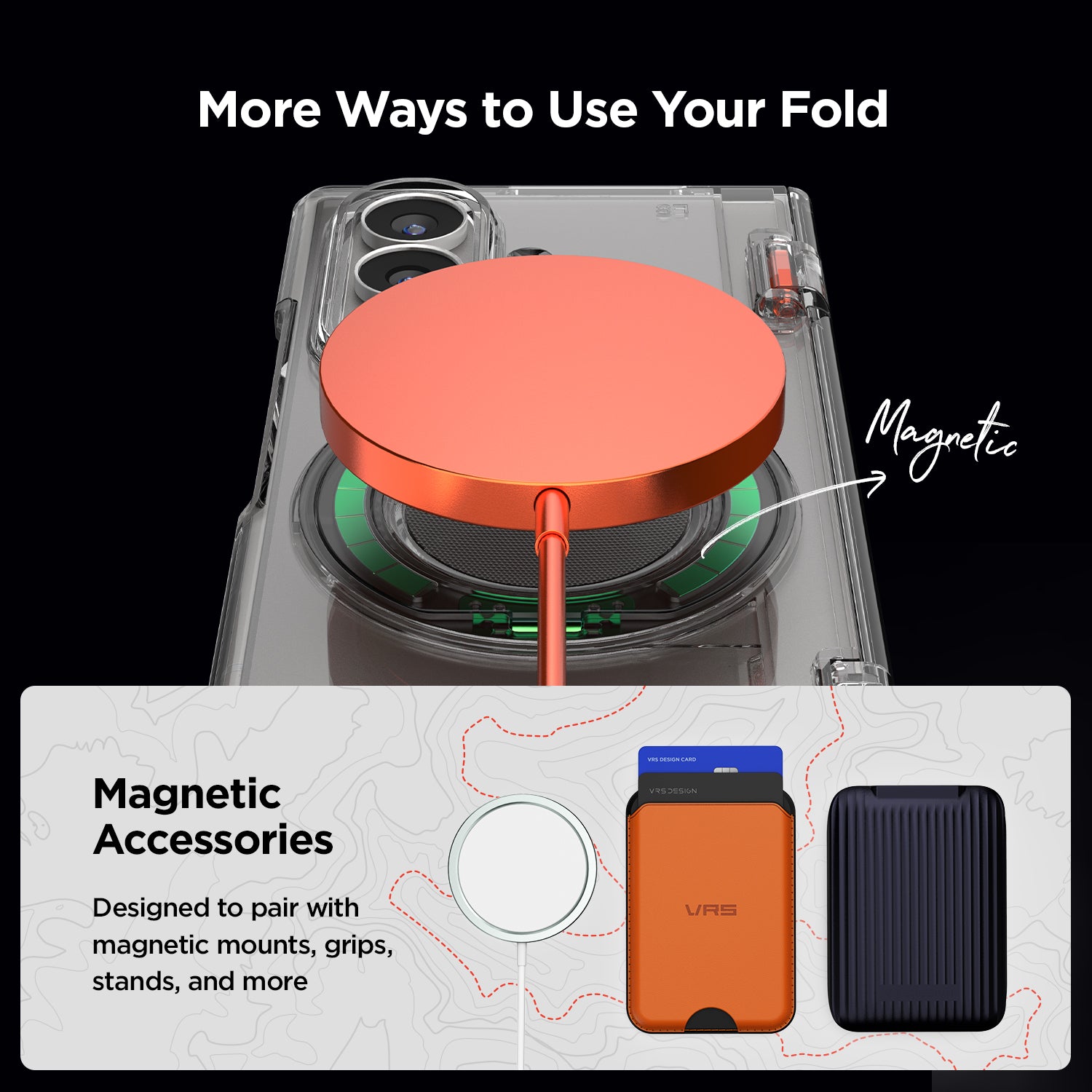 VRS DESIGN Galaxy Z Fold 8 Ultra Modern Quickstand Pro case with a sleek finish and stable kickstand functionality.