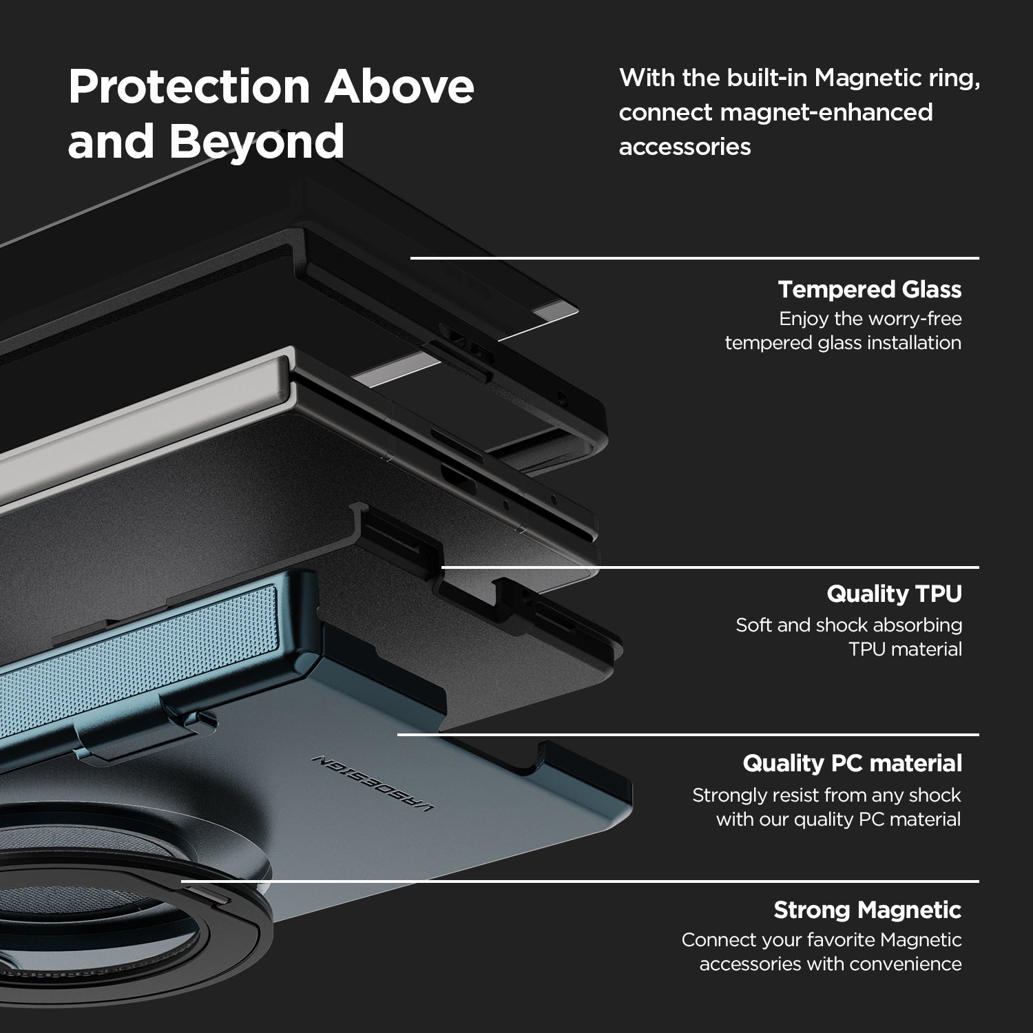 VRS DESIGN Galaxy Z Fold 8 Ultra Modern Quickstand Pro case with a sleek finish and stable kickstand functionality.