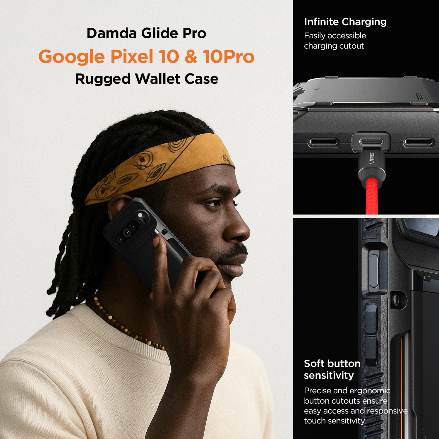 google pixel pro 10 and 10 PRO Rugged case wallet card holder compartment easy carry smart cute kickstand quick convenient modern red green color cute women outdoor