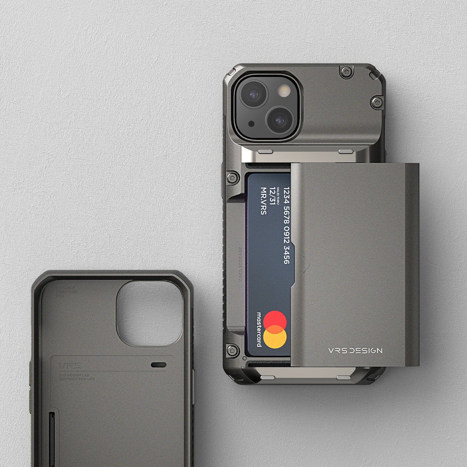 Apple 13 rugged Damda Glide Pro Wallet case with multiple durable and convenient card slot by VRS Design