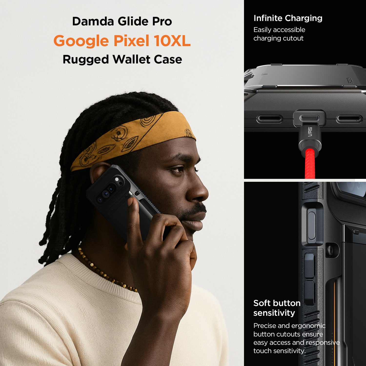 google pixel pro 10 XL Rugged case wallet card holder compartment easy carry smart cute kickstand quick convenient modern red green color cute women outdoor