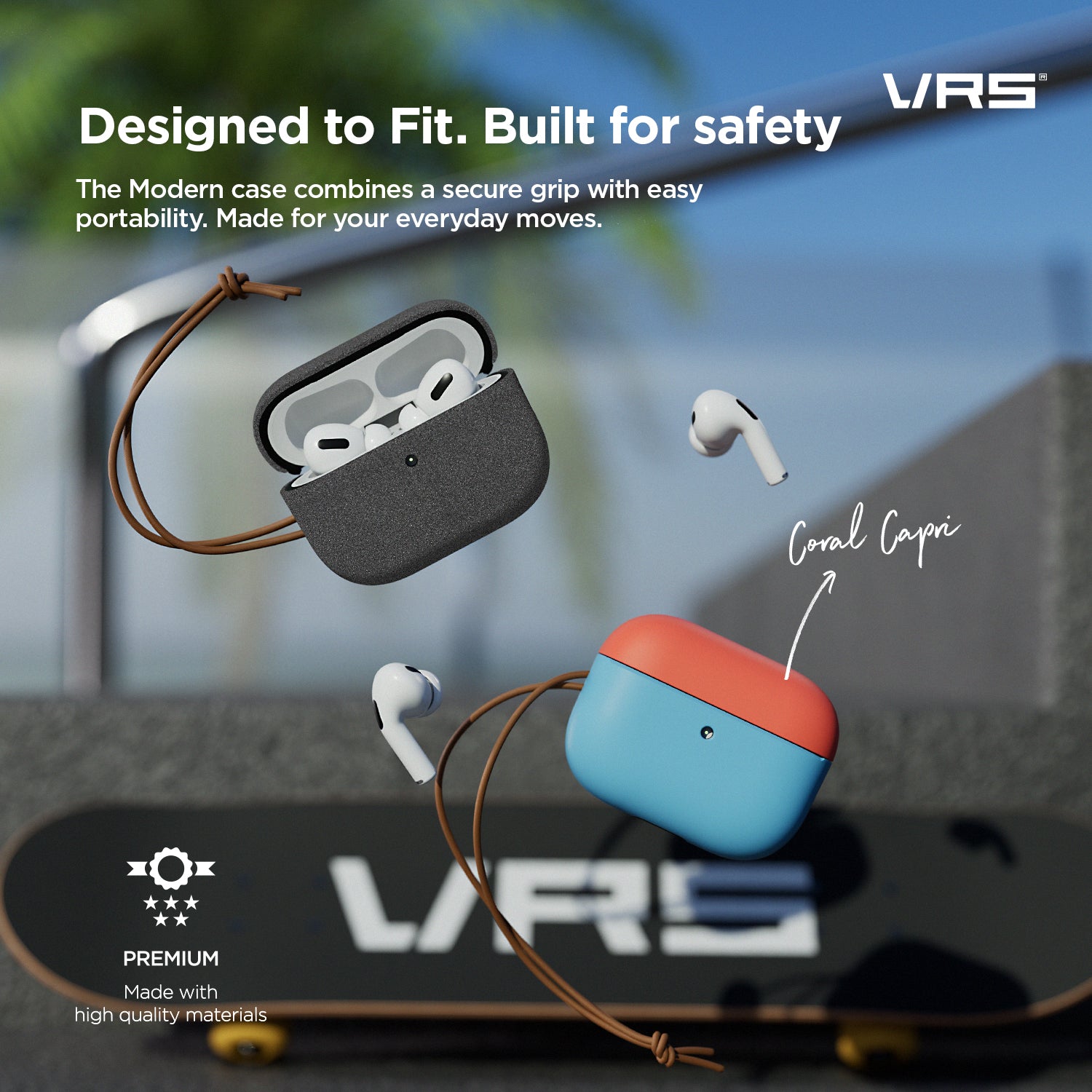 Apple AirPods Pro 3 Modern Lock Wireless Headphones with Noise Cancellation, Rugged modern and Lightweight Slim case by VRS