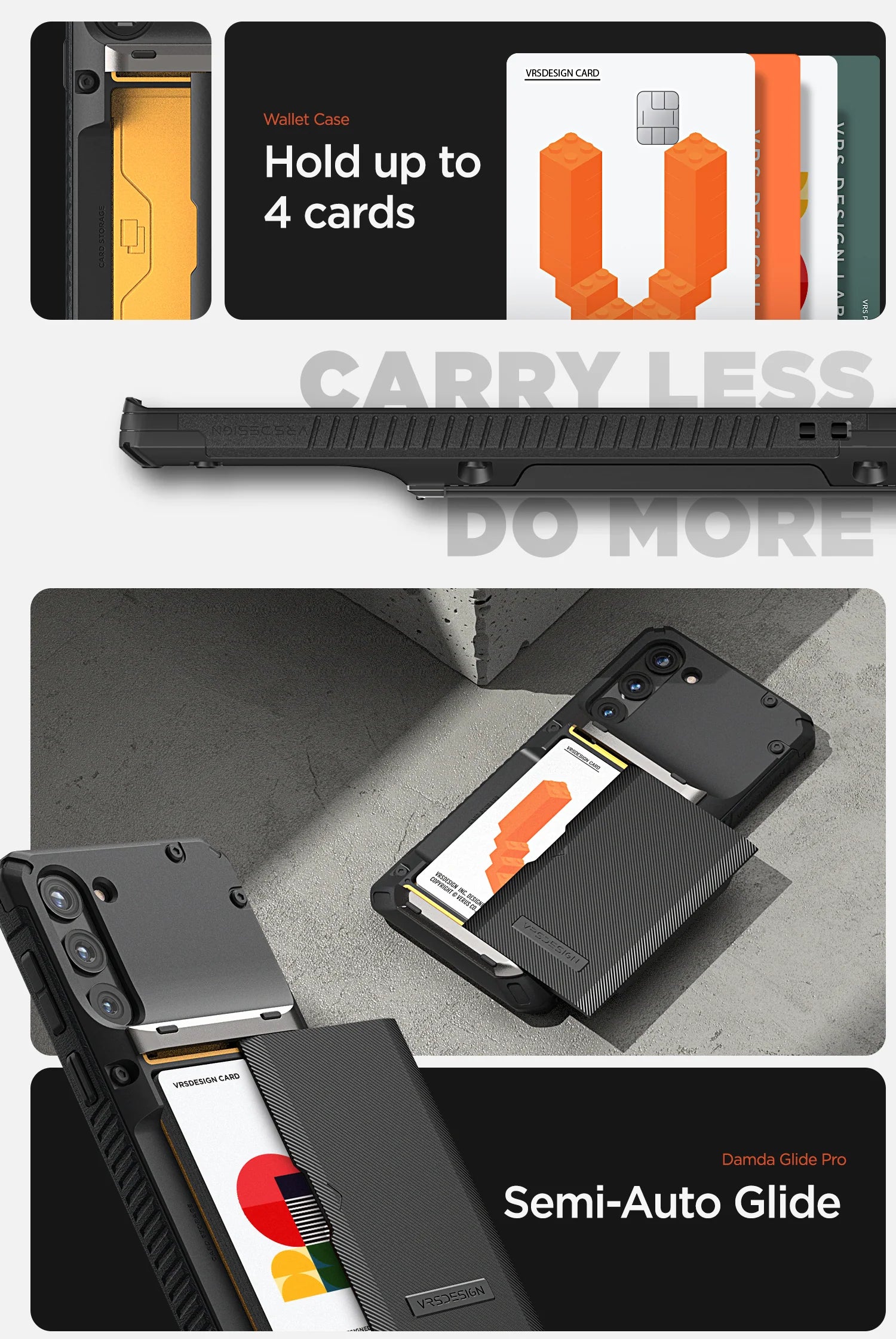 Samsung Galaxy S23 Ultra wallet rugged case with multiple durable and convenient card slot with sleek minimalism by VRS