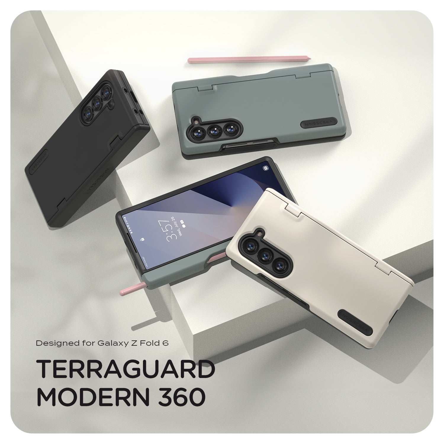 Galaxy Z Fold 6 Case Terra Guard Modern 360 Screen Protector