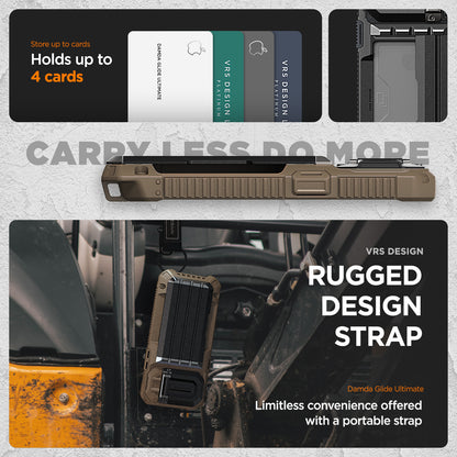 Apple iphone 15 pro rugged Glide wallet case with multiple durable and convenient card slot with sleek minimalist look by VRS card holder protection minimalist good innovation key ring
