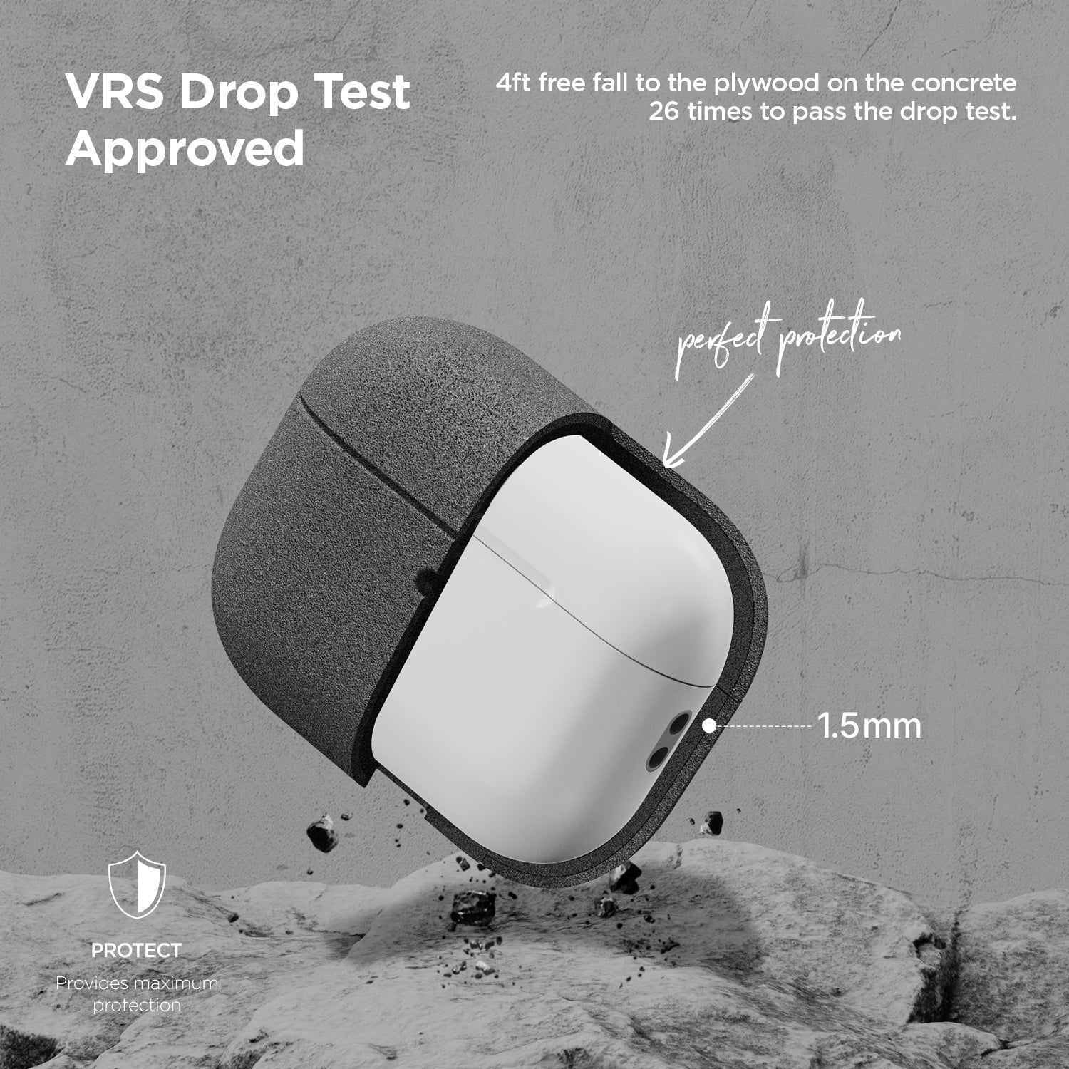 Apple AirPods Pro 3 Modern Lock Wireless Headphones with Noise Cancellation, Rugged modern and Lightweight Slim case by VRS