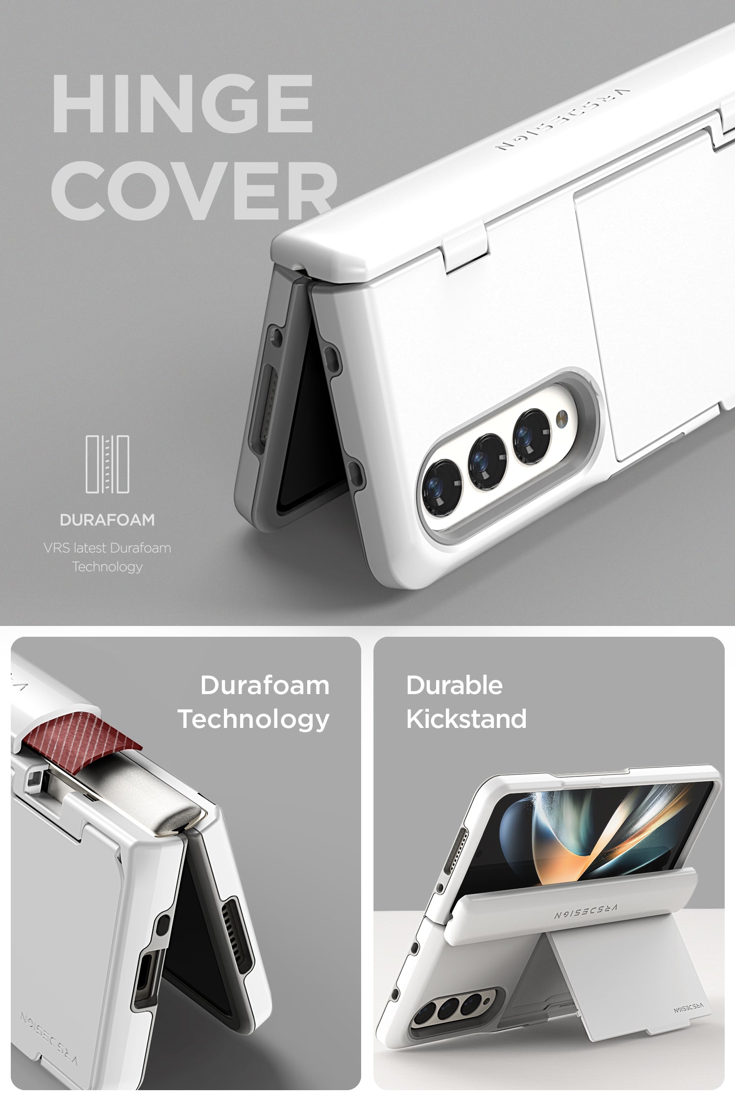 Samsung Galaxy Z Fold 4 wallet rugged case with multiple durable and convenient card slot with sleek minimalism by VRS