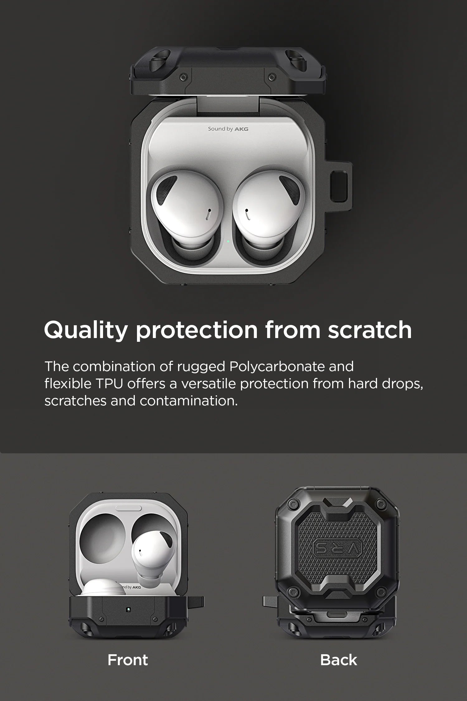 Samsung Galaxy Buds Pro Modern lightweight Wireless noise Cancellation case with rugged minimalist durable protection by VRS