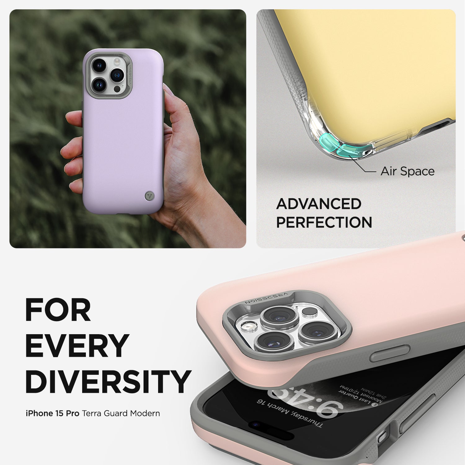 Apple iphone 15 pro rugged Glide wallet case with multiple durable and convenient card slot with sleek minimalist look by VRS card holder protection minimalist good innovation magsafe magnetic accessories