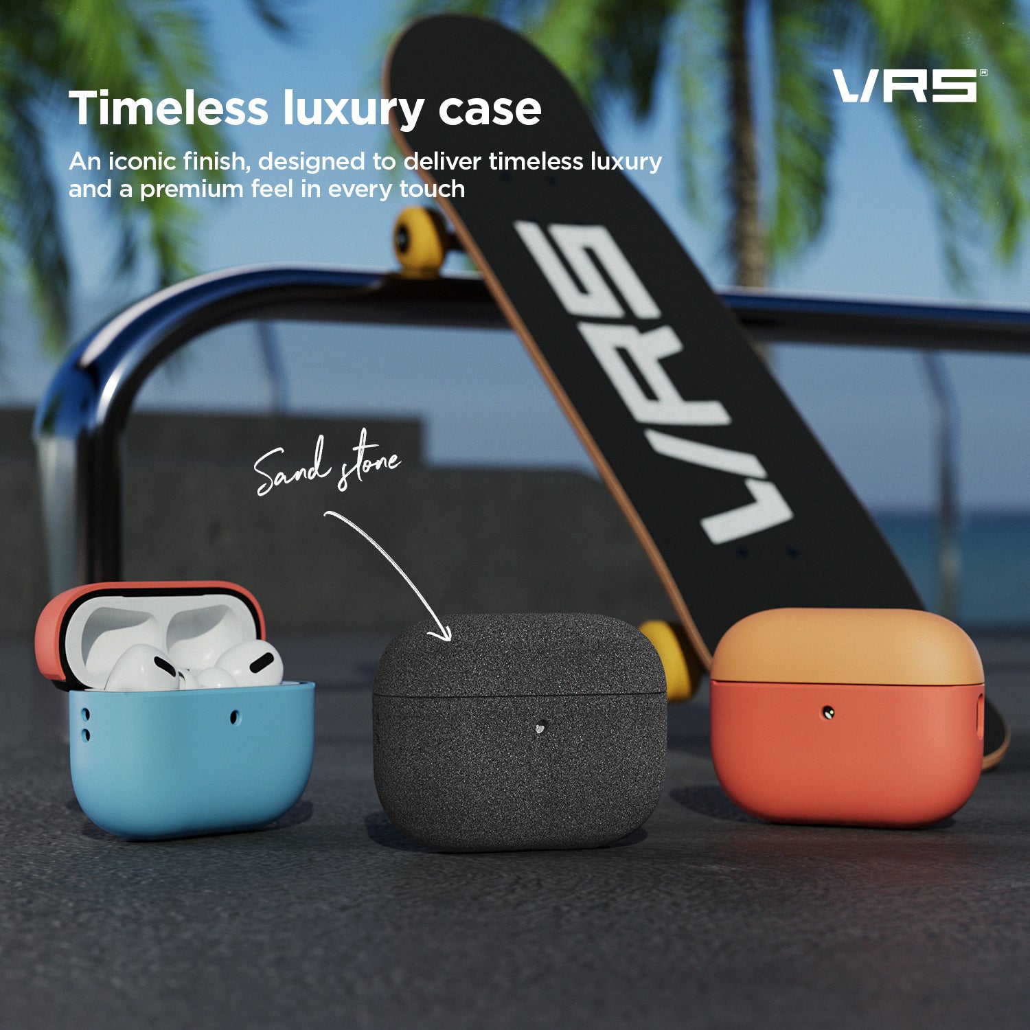 Apple AirPods Pro 3 Modern Lock Wireless Headphones with Noise Cancellation, Rugged modern and Lightweight Slim case by VRS