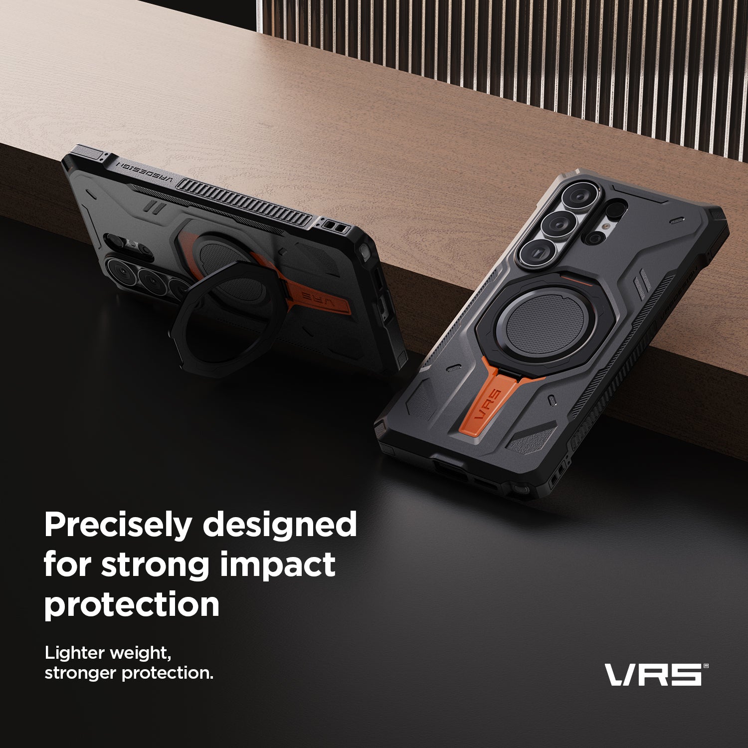 Back and side angle view of Quickstand Pro case for Galaxy S26 Ultra