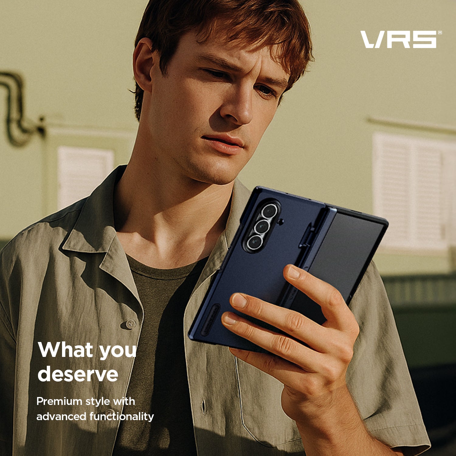 Samsung Galaxy Z Fold 7 Luxury Mobile phone cover card holder hinge protector built-in screen shield slim rugged daily carry durable case by VRS DESIGN