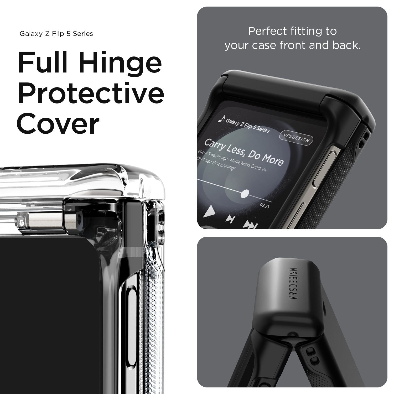 Samsung galaxy Z Flip 5 case modern slim durable convenient minimalist innovative innovation look protection women color VRS DESIGN card wallet holder