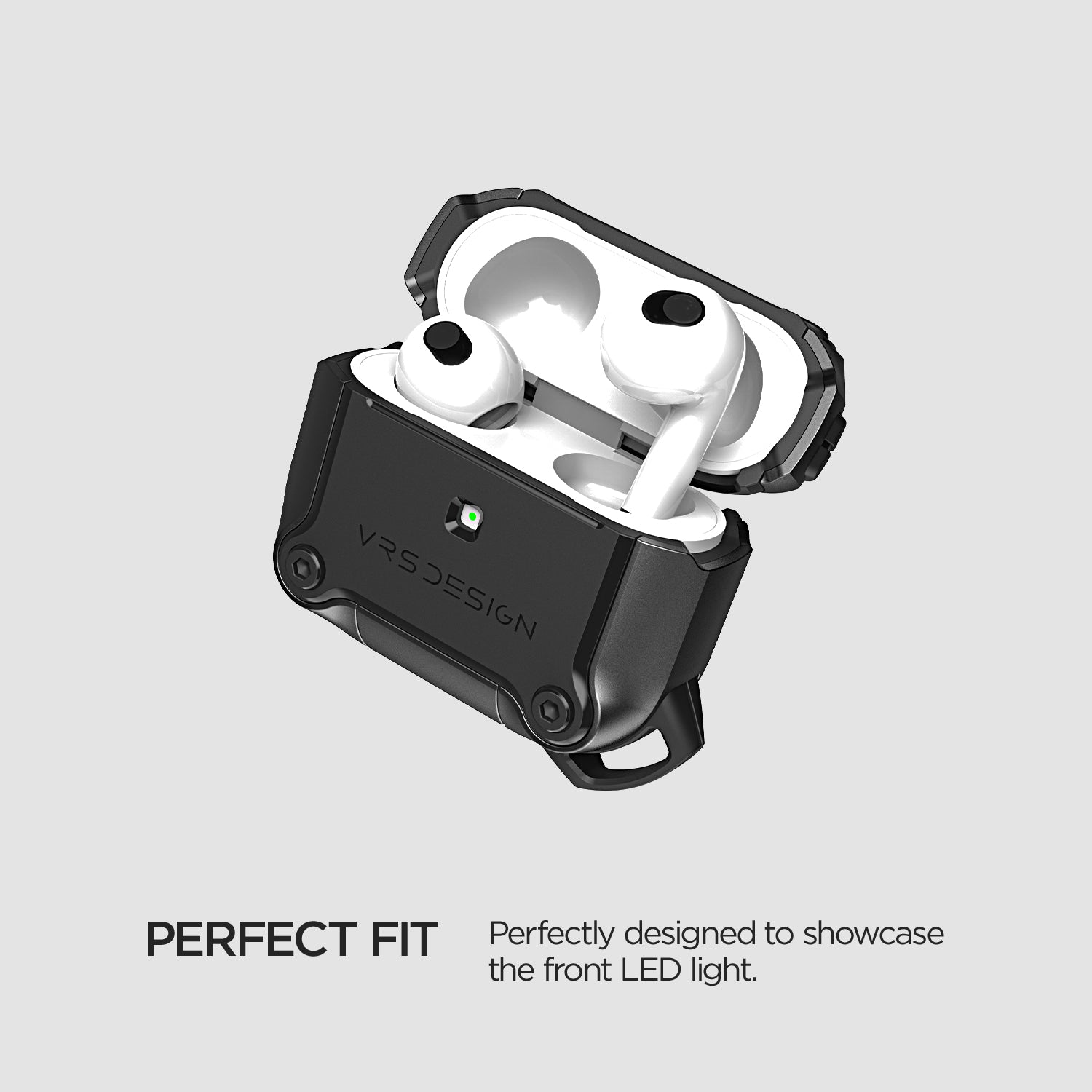 Apple AirPods 3 Modern Lock Wireless Headphones with Noise Cancellation, Rugged modern and Lightweight Slim Design Case by VRS