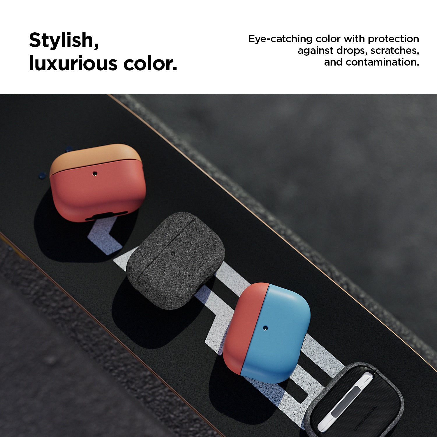 Apple AirPods Pro 3 Modern Lock Wireless Headphones with Noise Cancellation, Rugged modern and Lightweight Slim case by VRS