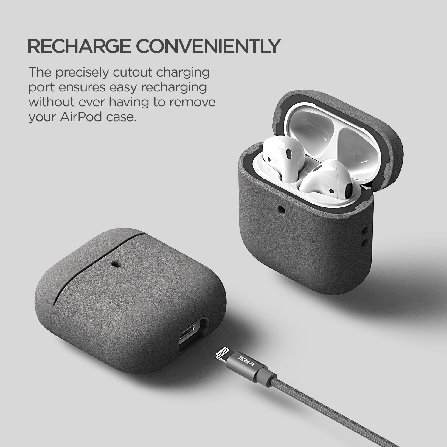 Apple AirPods 1 &amp; 2 Modern Lock Wireless Headphones with Noise Cancellation, Rugged modern and Lightweight Slim by VRS