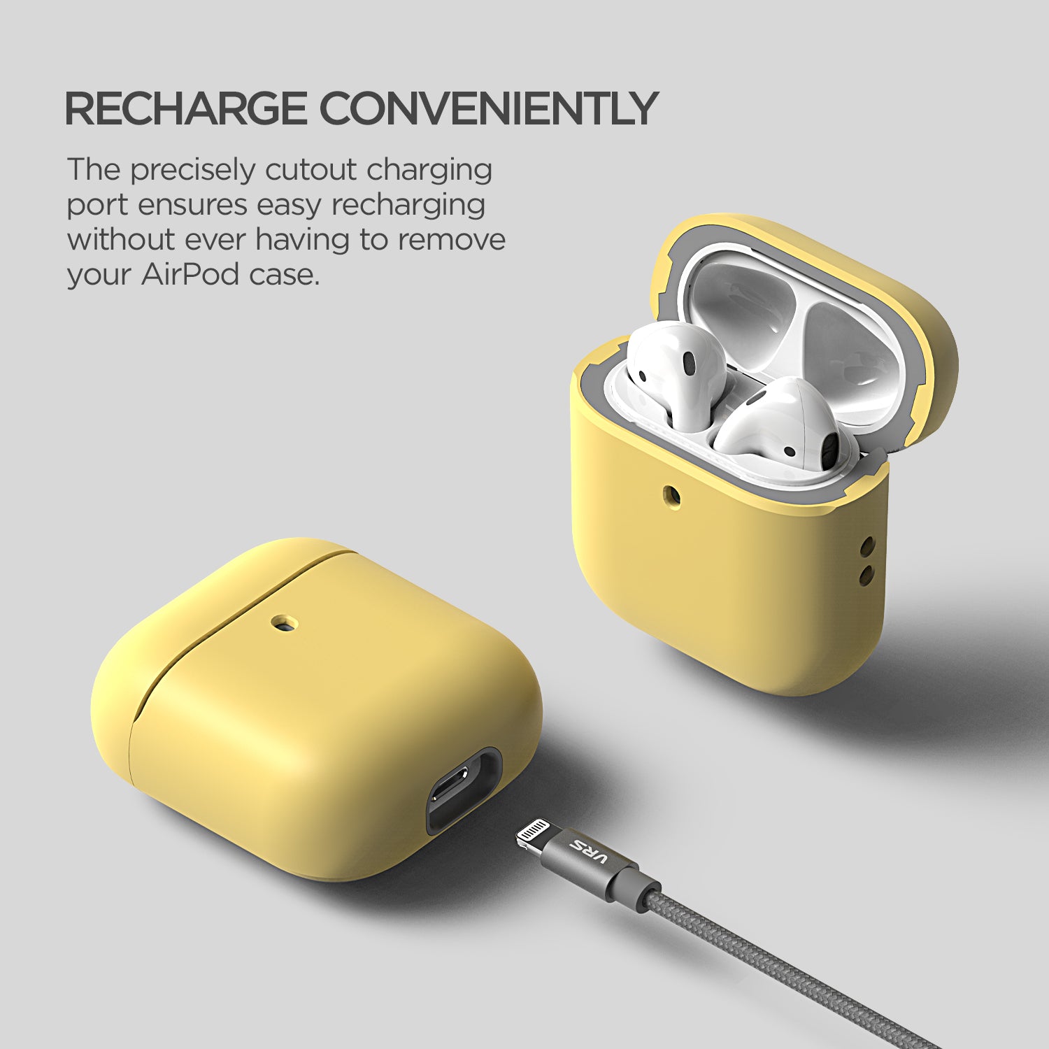 Apple AirPods 1 & 2 Modern Lock Wireless Headphones with Noise Cancellation, Rugged modern and Lightweight Slim by VRS