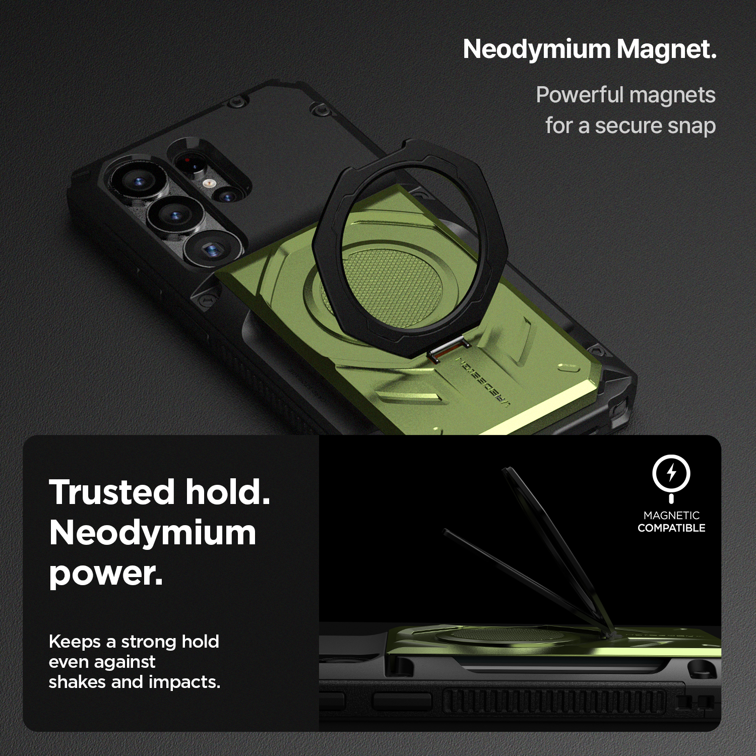 S26 Ultra convenient kickstand cover for watching videos