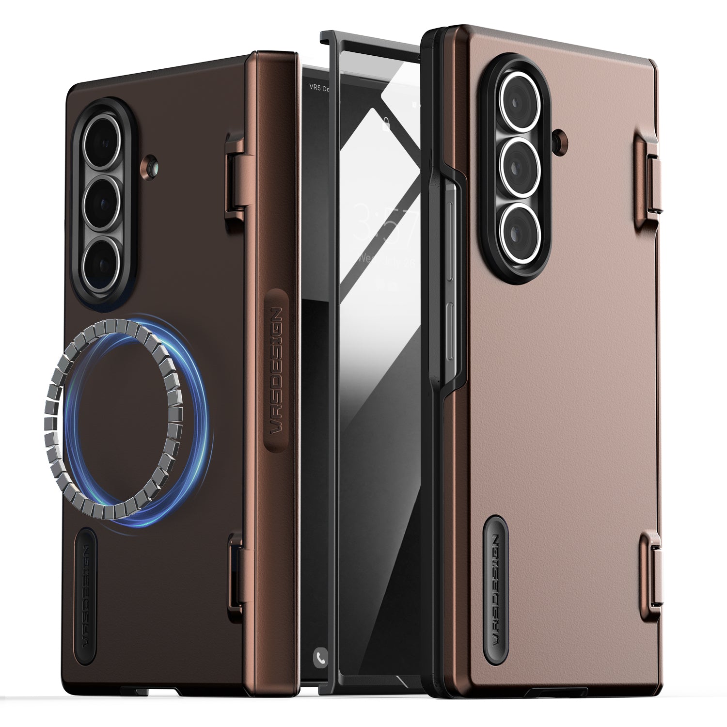 Samsung Galaxy Z Fold 7 Luxury Mobile phone cover card holder hinge protector built-in screen shield slim rugged daily carry durable case by VRS DESIGN