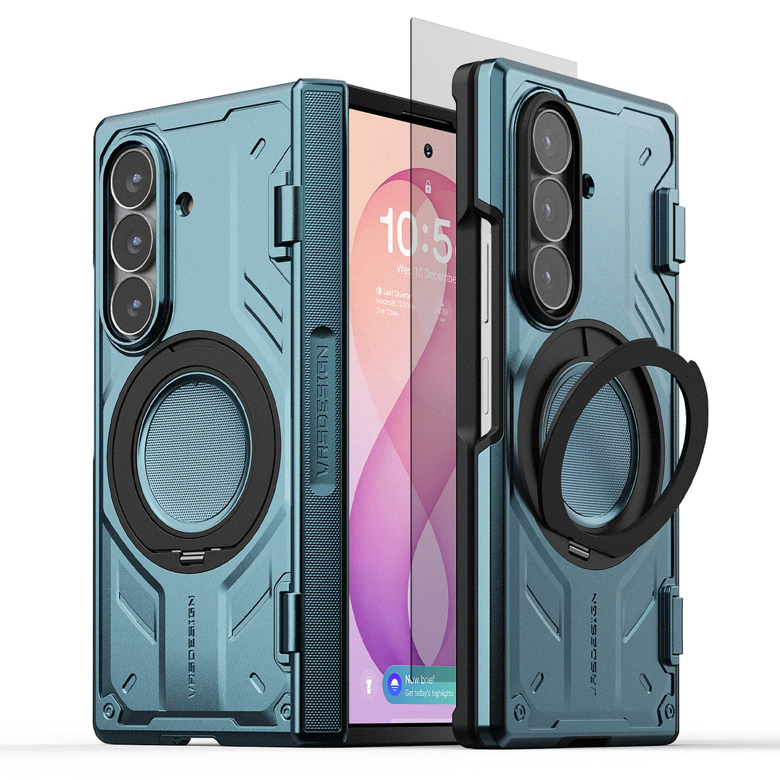VRS DESIGN Active case for Samsung Galaxy Z Fold 8 Ultra with rugged protection and a built-in magnetic ring.