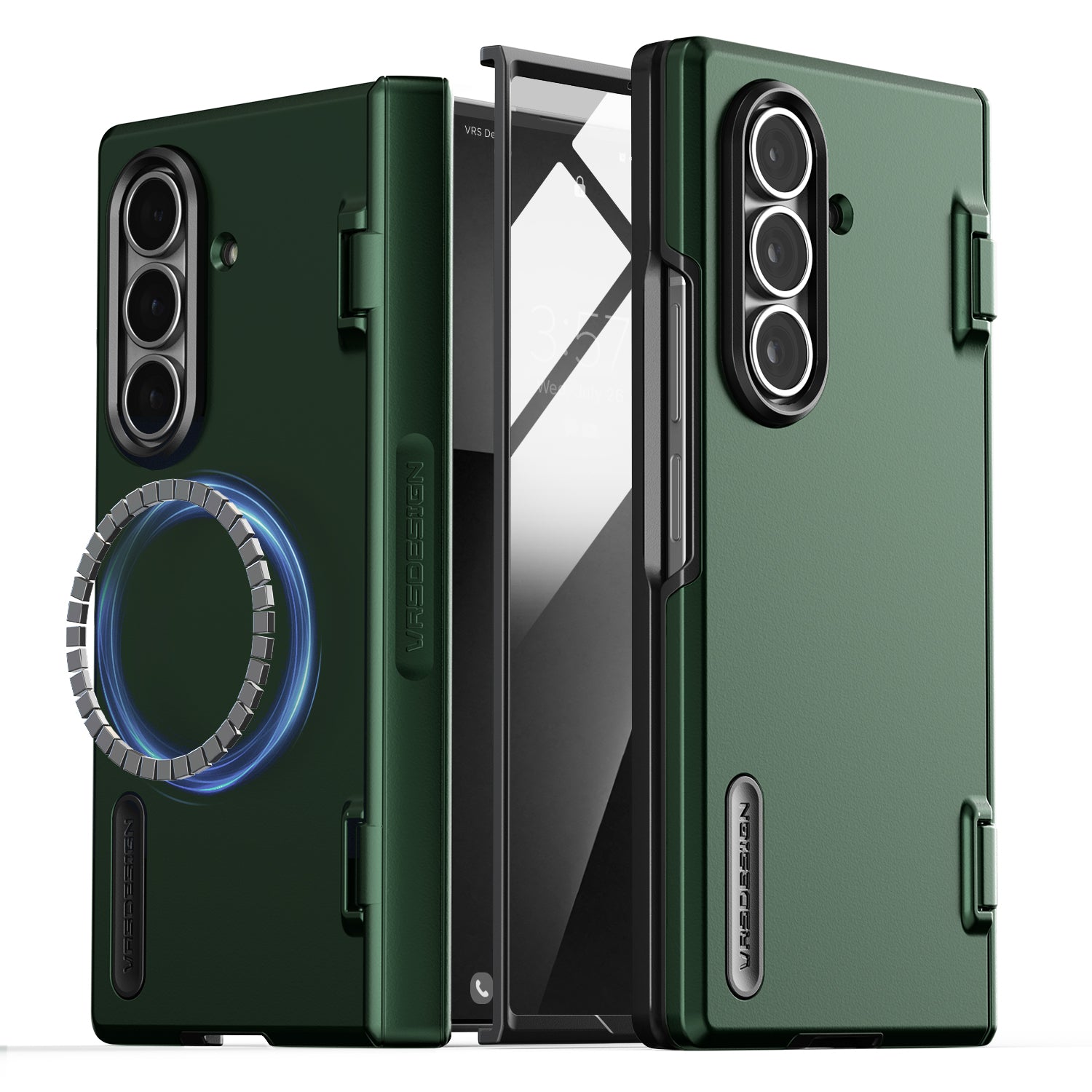 Samsung Galaxy Z Fold 7 Luxury Mobile phone cover card holder hinge protector built-in screen shield slim rugged daily carry durable case by VRS DESIGN