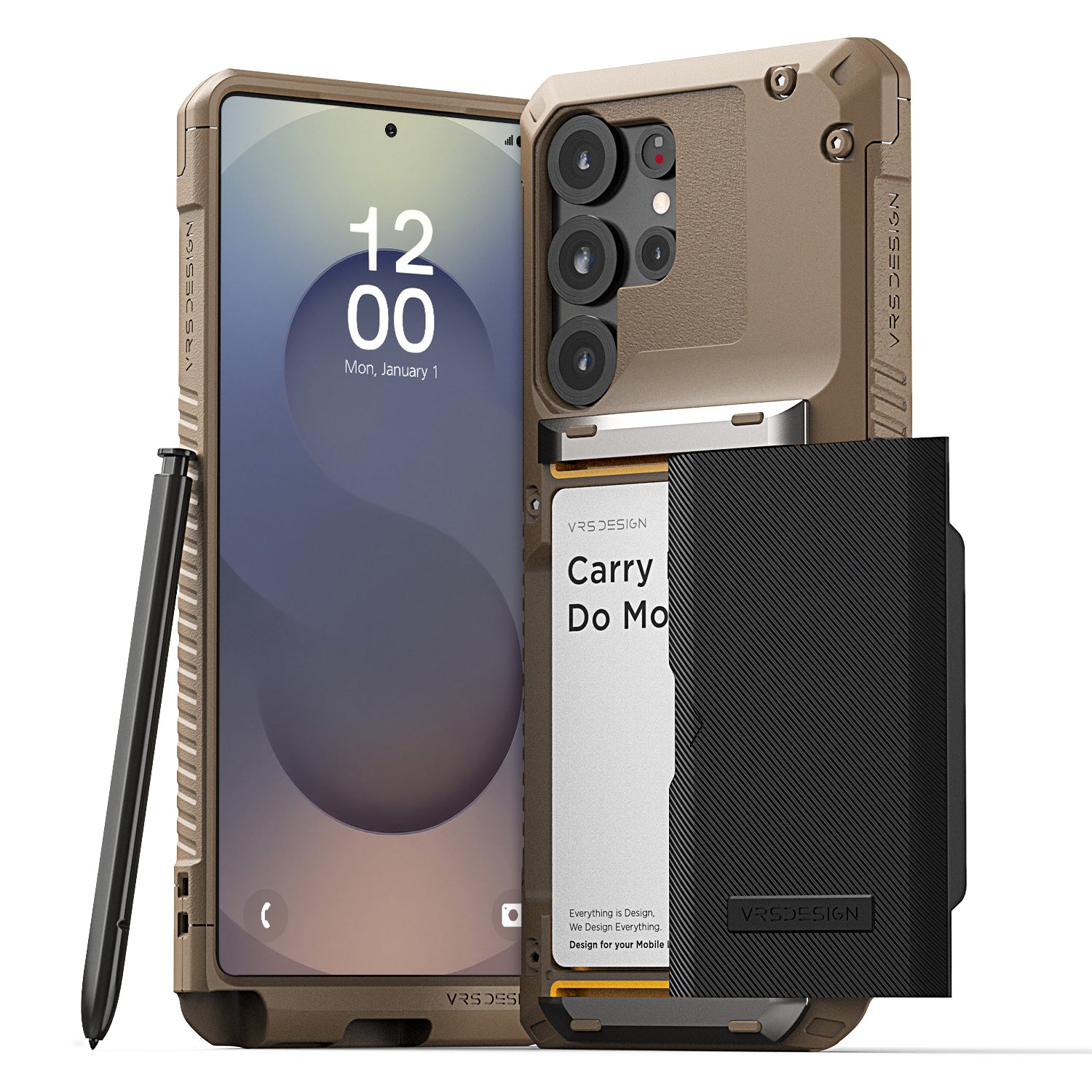 shockproof card storage, Premium rugged durable Samsung Galaxy S25 Plus Mobile wallet case and accessories by VRS Design