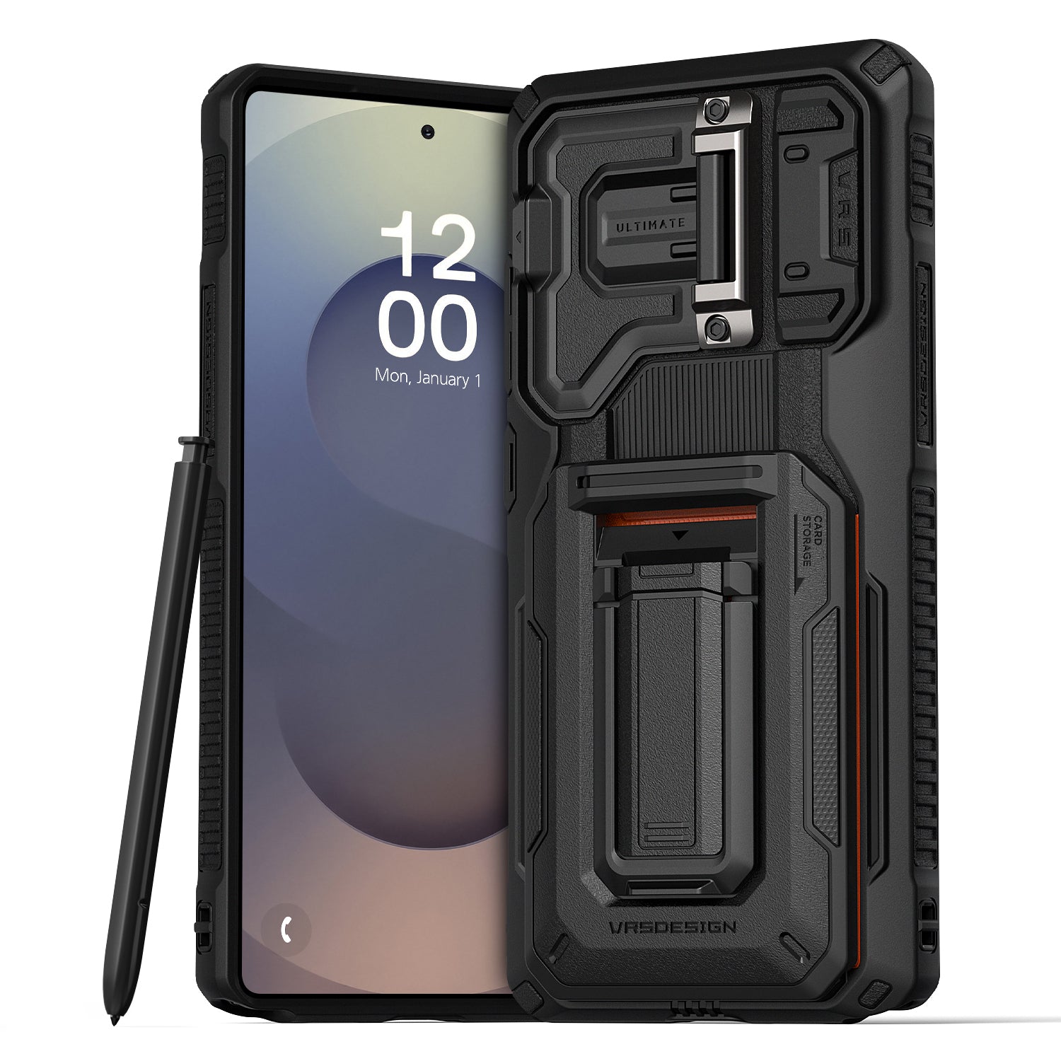 Galaxy S25 Ultra Origin Case with Card Holder Wallet and Kickstand by VRS Design Metallic Red Galaxy S25 Ultra Origin Case with Card Holder Wallet and Kickstand by VRS Design Metallic Red