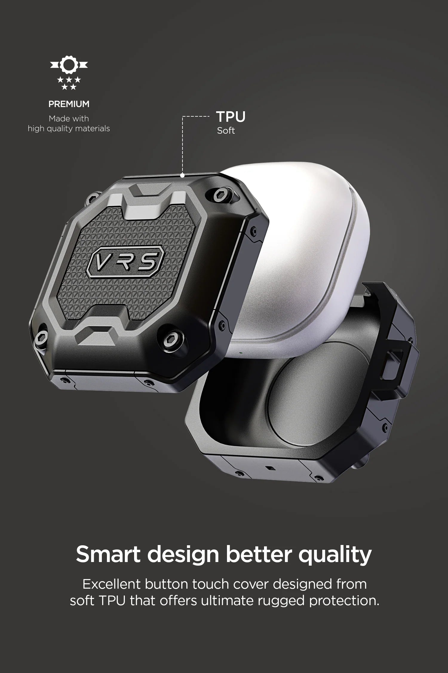 Samsung Galaxy Buds Pro Modern lightweight Wireless noise Cancellation case with rugged minimalist durable protection by VRS