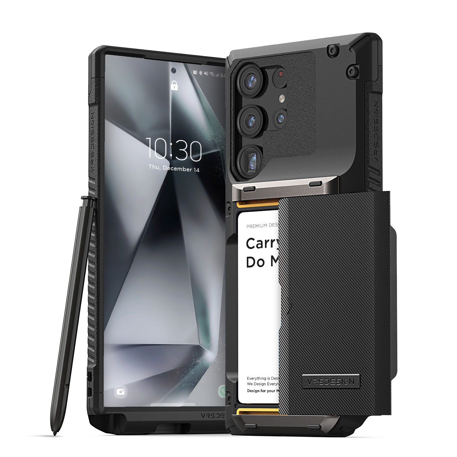 all in one modern case perfect protection card holder wallet camera cover protector carry less do more 4 cards metal plate Samsung Galaxy S24 Ultra case