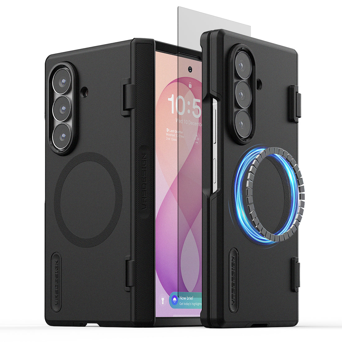 VRS DESIGN Modern case for Samsung Galaxy Z Fold 8 Ultra with a slim protective design and magnetic ring.