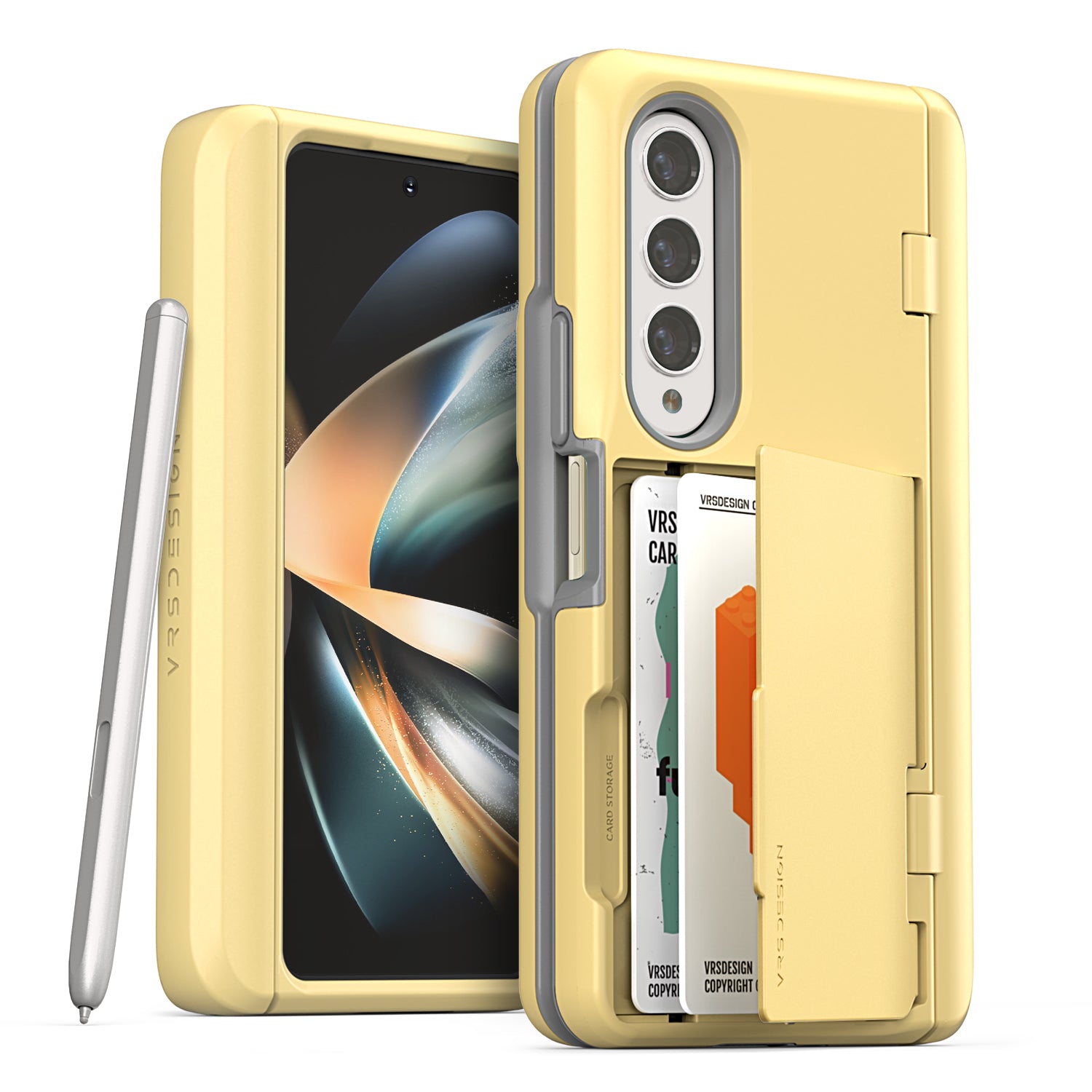 Samsung Galaxy Z Fold 4 wallet rugged case with multiple durable and convenient card slot with sleek minimalism by VRS