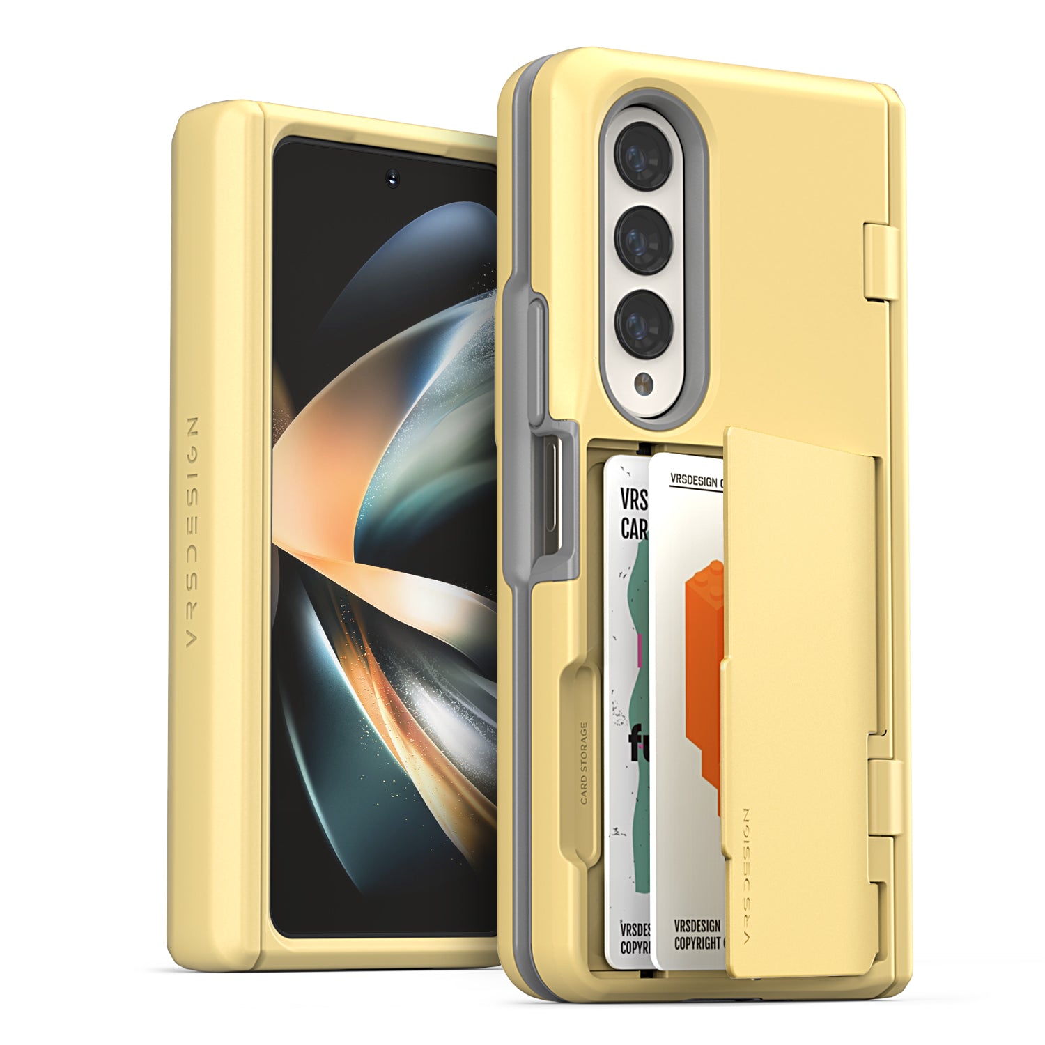 Samsung Galaxy Z Fold 4 wallet rugged case with multiple durable and convenient card slot with sleek minimalism by VRS
