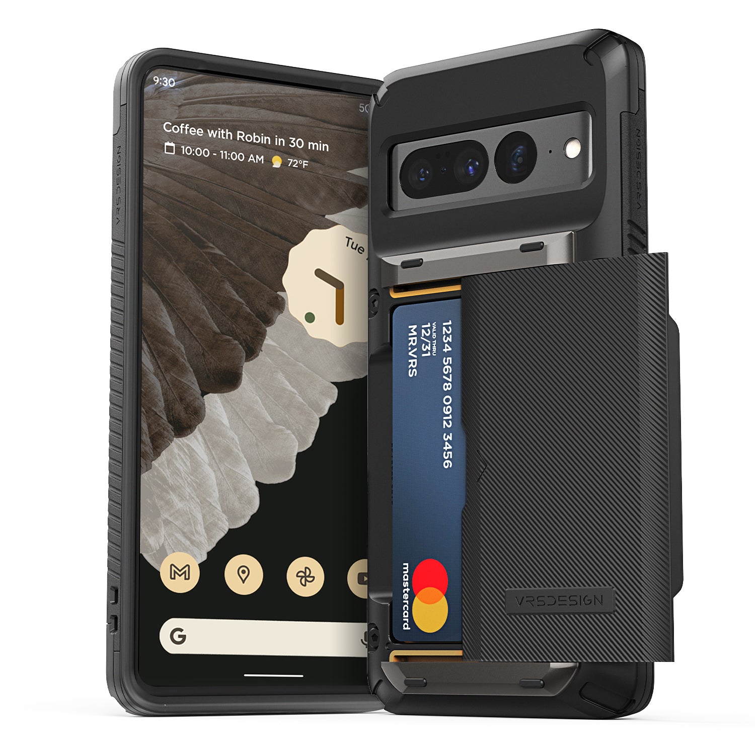 Google Pixel 7 Pro rugged Glide wallet case with multiple durable and convenient card slot with sleek minimalist look by VRS