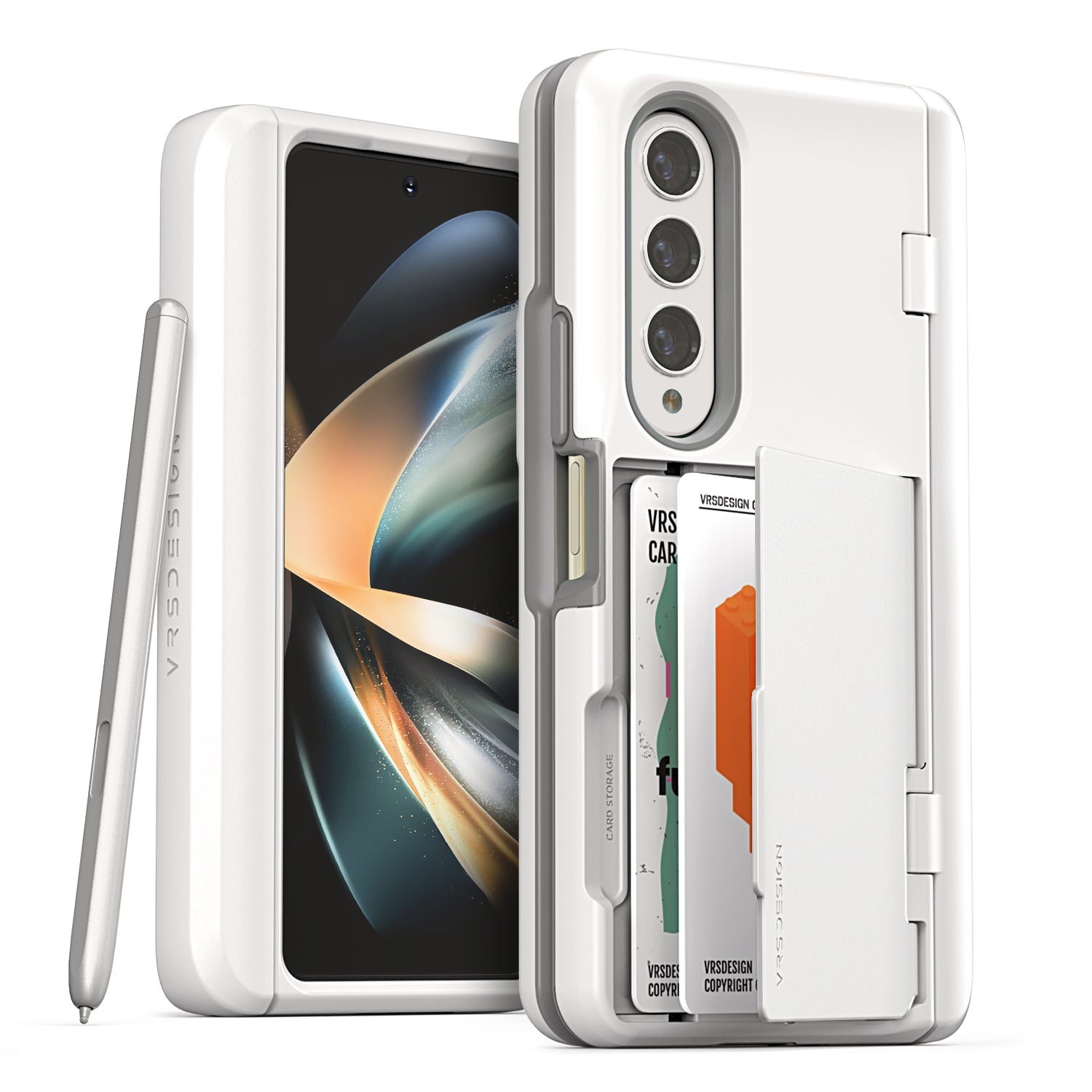 Samsung Galaxy Z Fold 4 wallet rugged case with multiple durable and convenient card slot with sleek minimalism by VRS