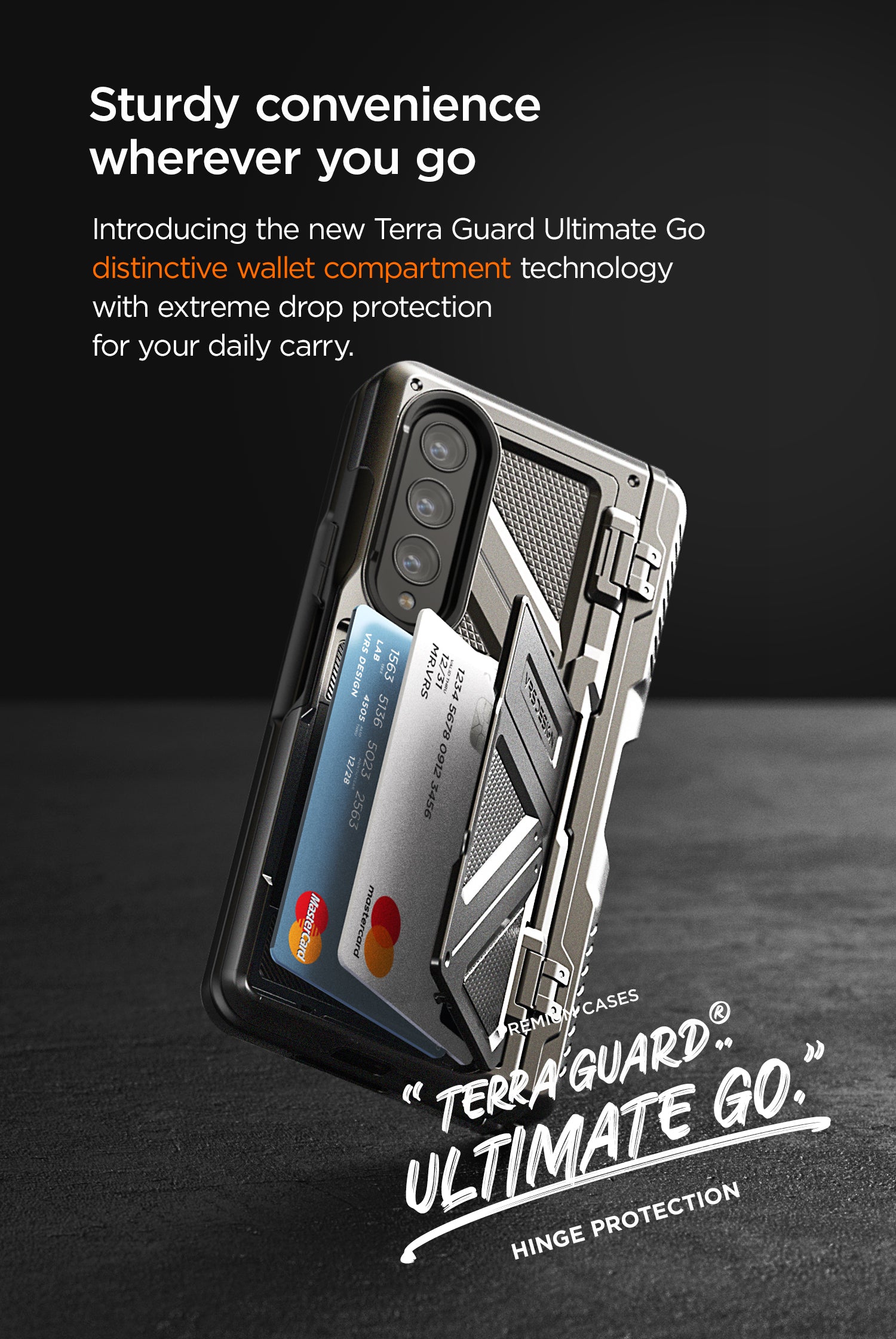 Samsung Galaxy Z Fold 4 wallet rugged case with multiple durable and convenient card slot with sleek minimalism by VRS