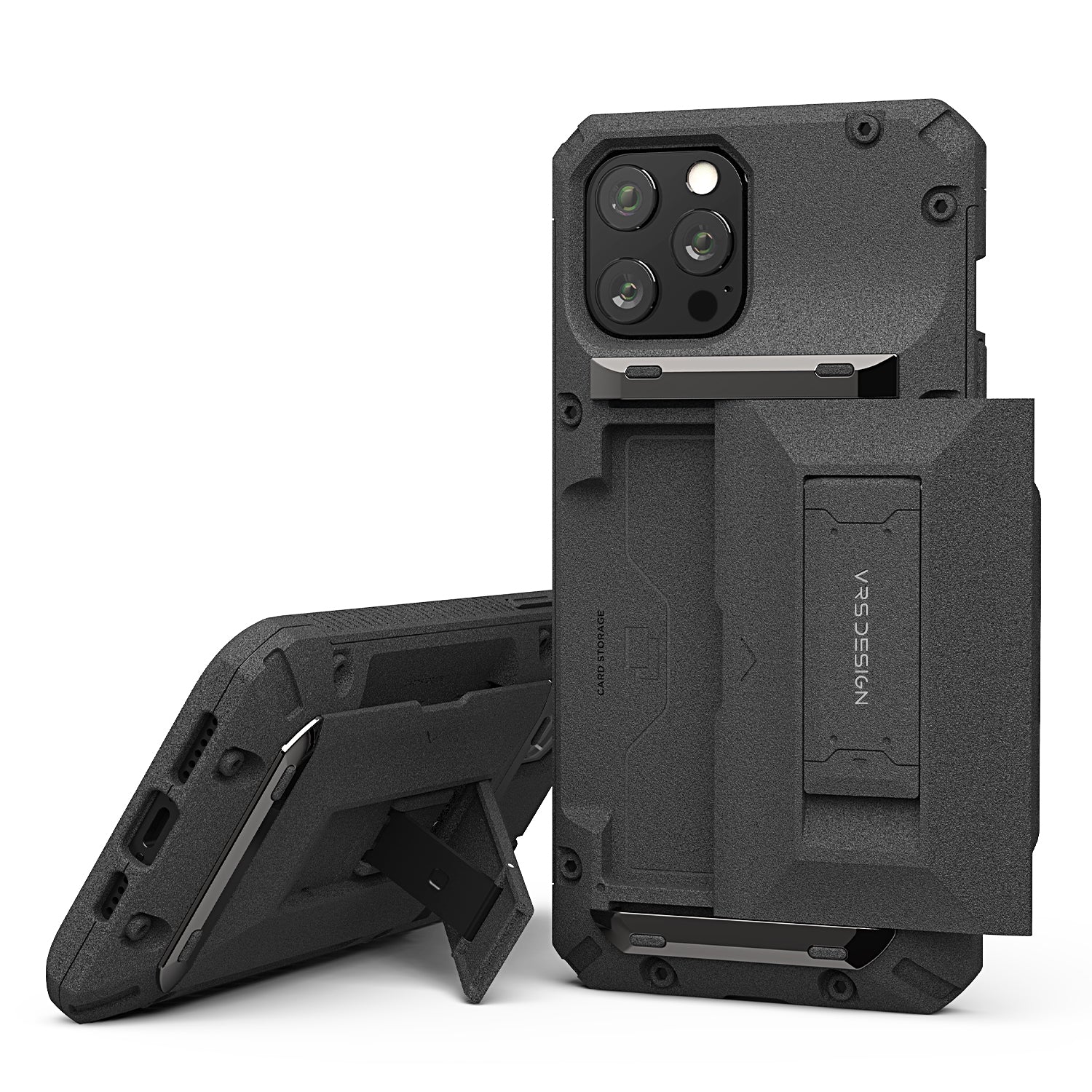 iPhone 12 Pro Max rugged Damda Glide Hybrid wallet case with multiple durable and convenient card slot and Kickstand with sleek minimalist look by VRS Design