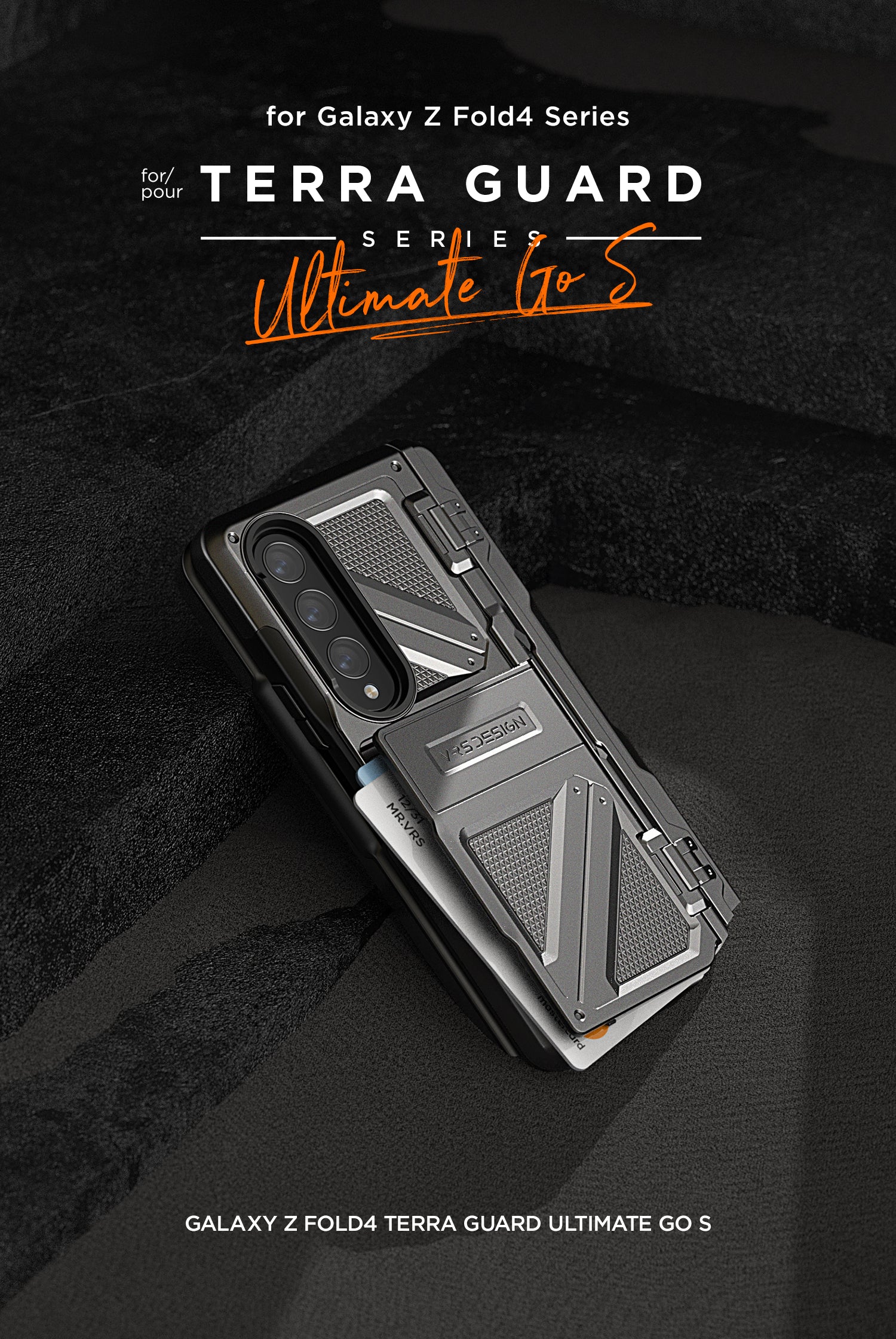 Samsung Galaxy Z Fold 4 wallet rugged case with multiple durable and convenient card slot with sleek minimalism by VRS