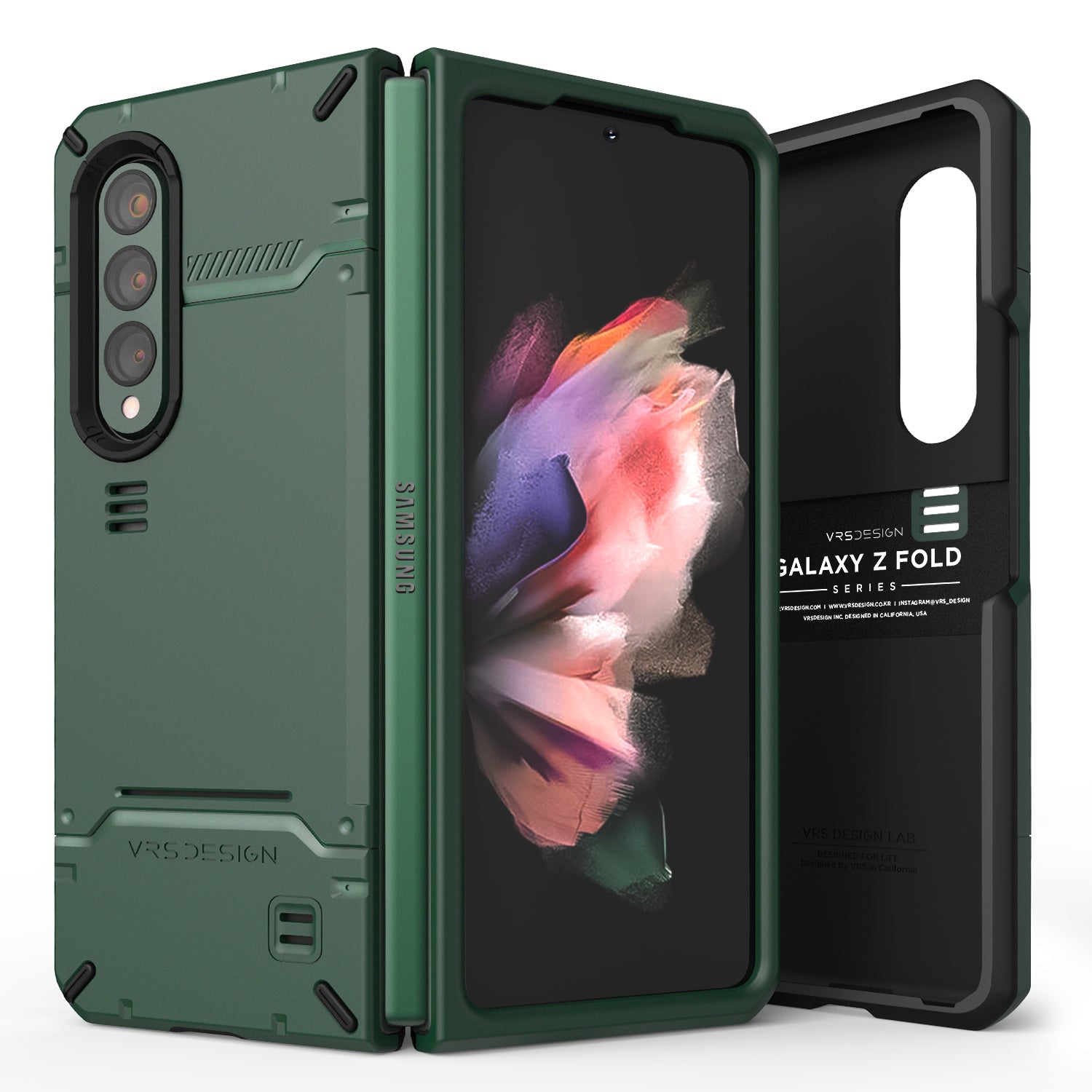Samsung Galaxy Z Fold 3 wallet rugged case with multiple durable and convenient card slot with sleek minimalism by VRS