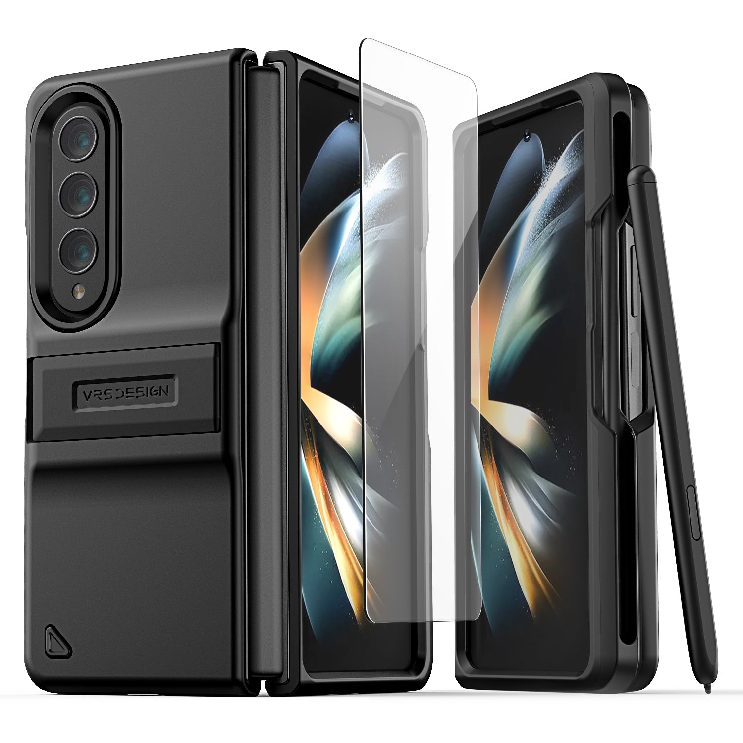 Samsung Galaxy Z Fold 4 S Pen rugged case with multiple durable and convenient card slot with sleek minimalism by VRS