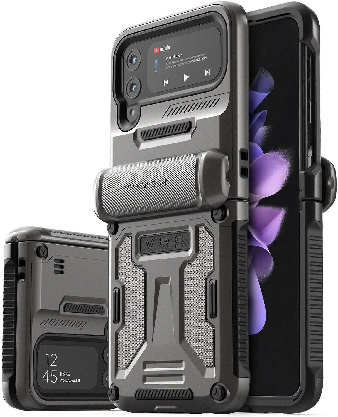 Samsung Galaxy Z Flip rugged slim multi clip case with durable and convenient holster and minimalist protection by VRS