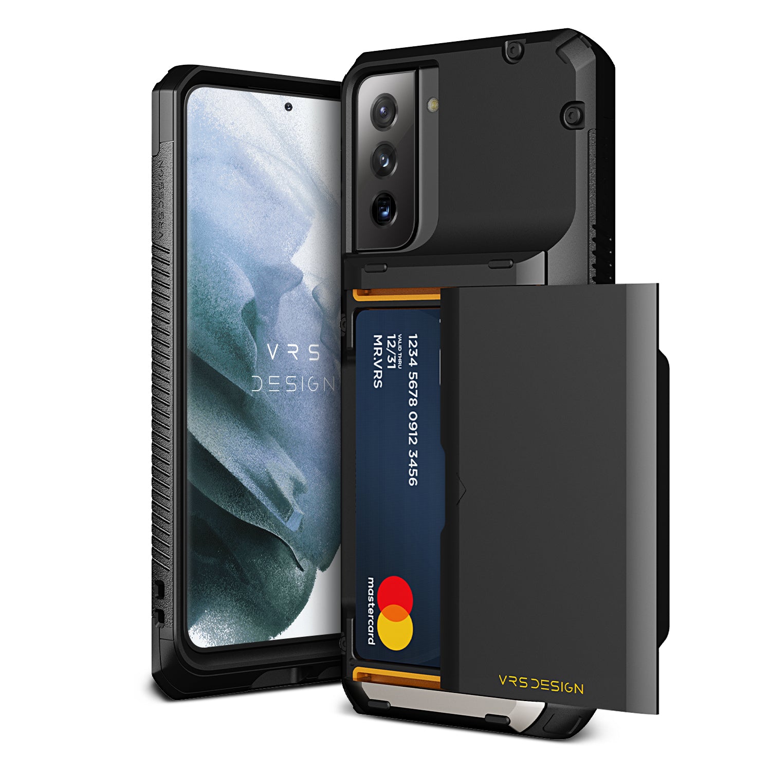 Samsung Galaxy S21 wallet rugged case with multiple durable and convenient card slot with sleek minimalism by VRS Design