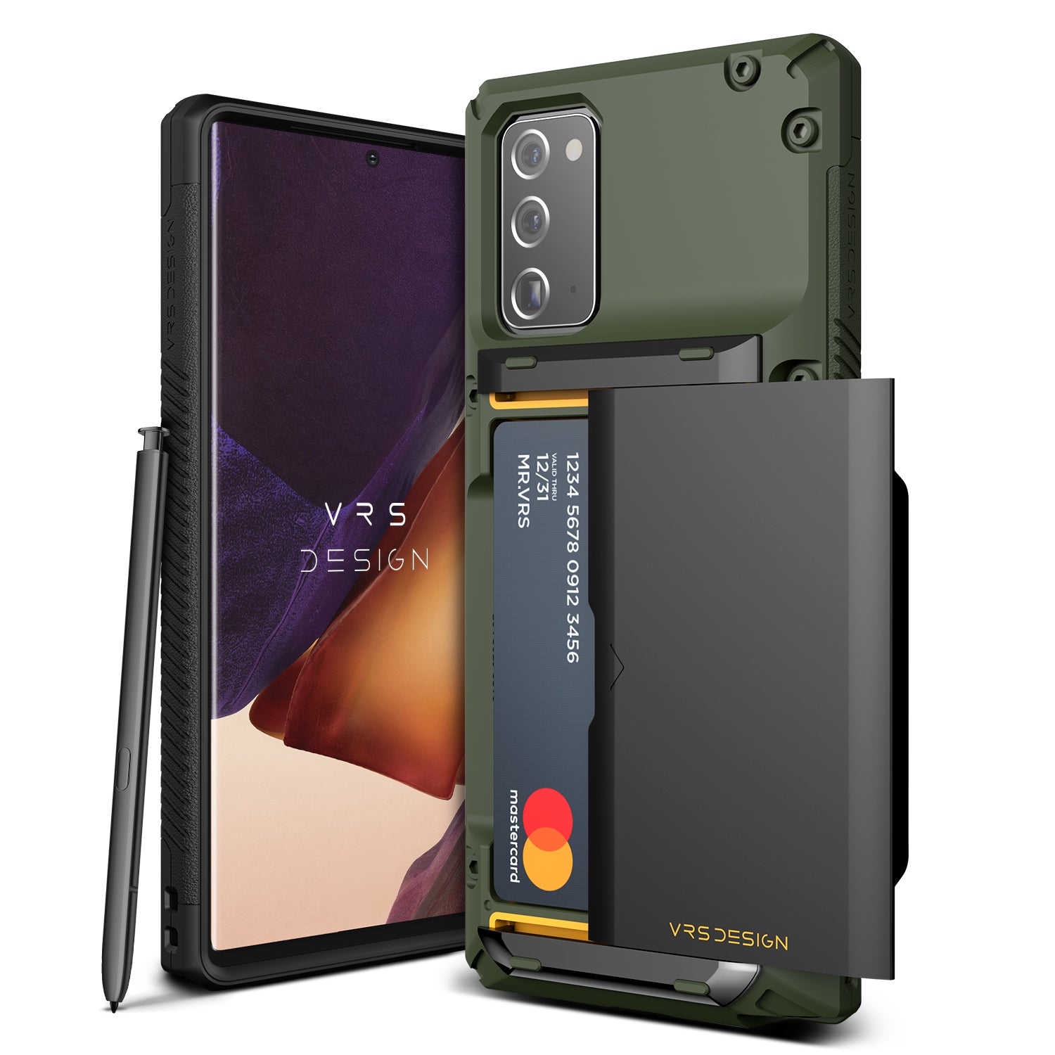 Samsung Galaxy Note 20 Plus wallet rugged case with multiple durable and convenient card slot with sleek minimalism by VRS