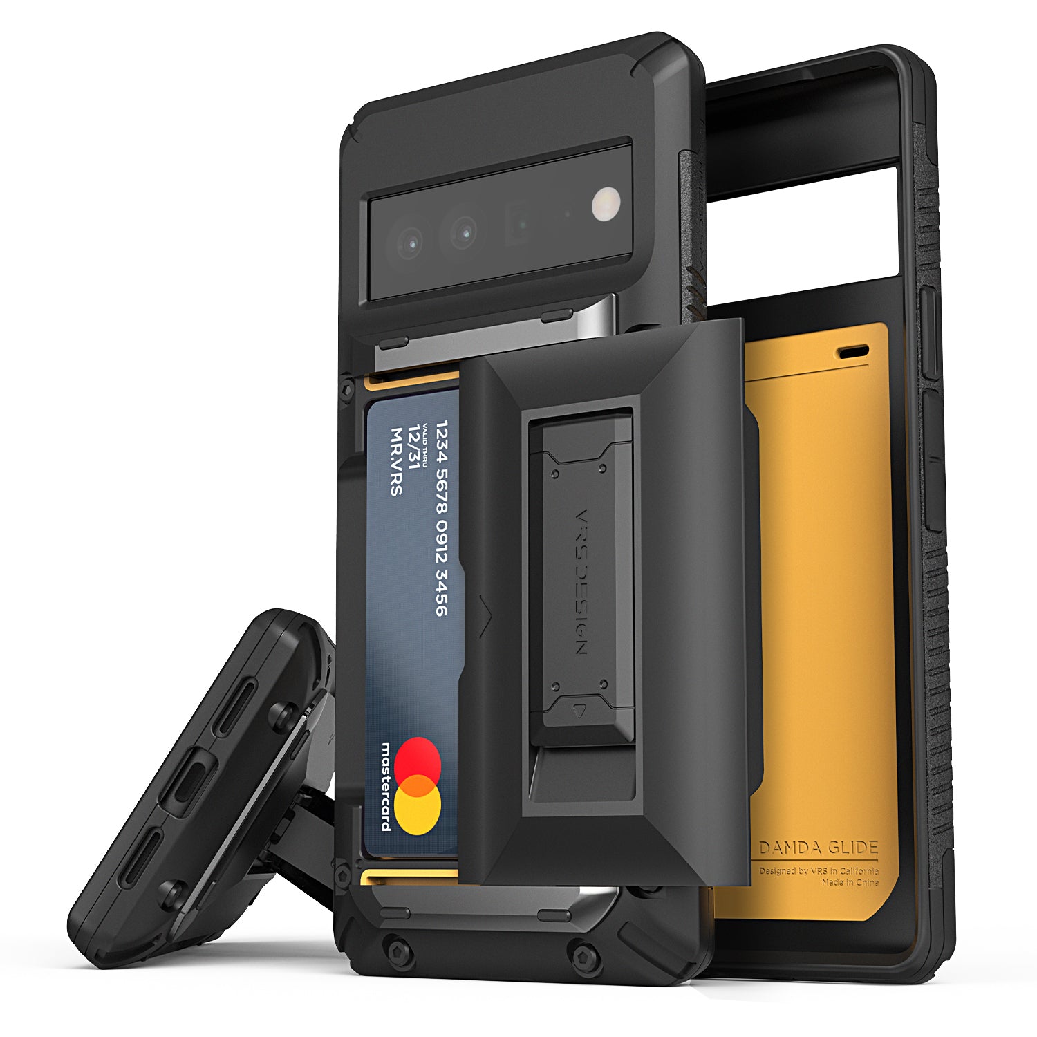 Google Pixel 6 Pro rugged Glide wallet case with multiple durable and convenient card slot with sleek minimalist look by VRS