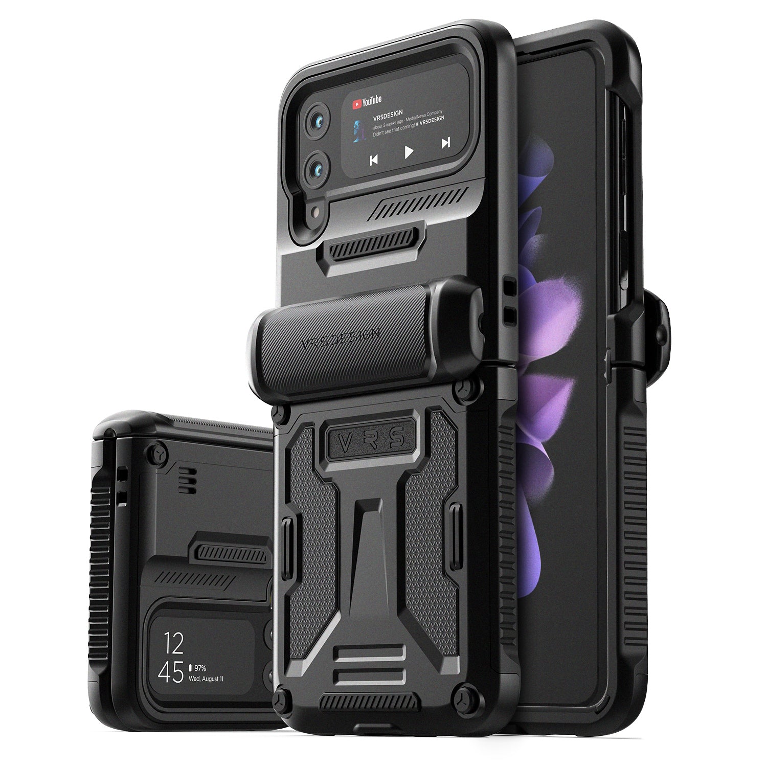 Samsung Galaxy Z Flip rugged slim multi clip case with durable and convenient holster and minimalist protection by VRS