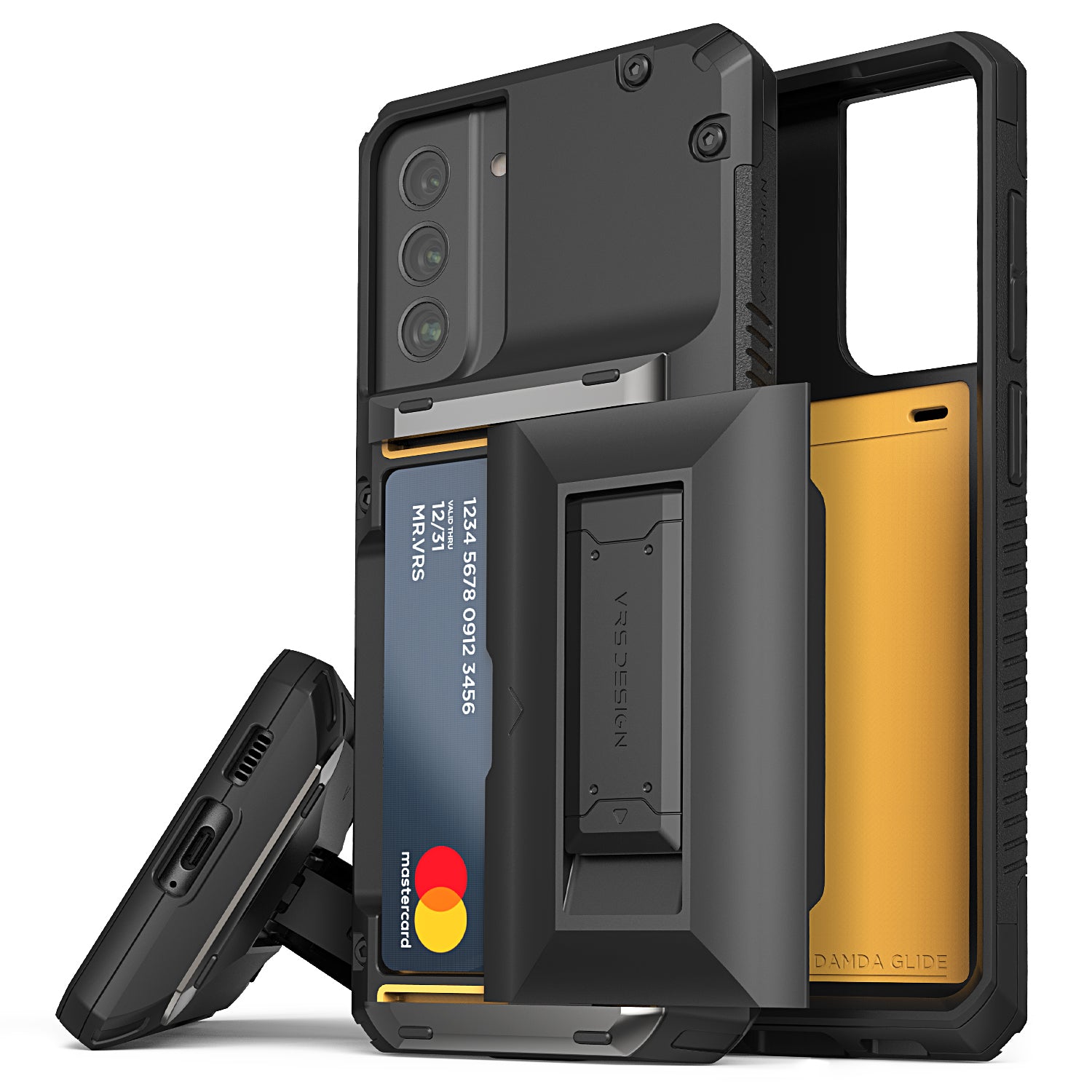 Rugged Galaxy S21 FE wallet case luxury leather case by VRS DESIGN