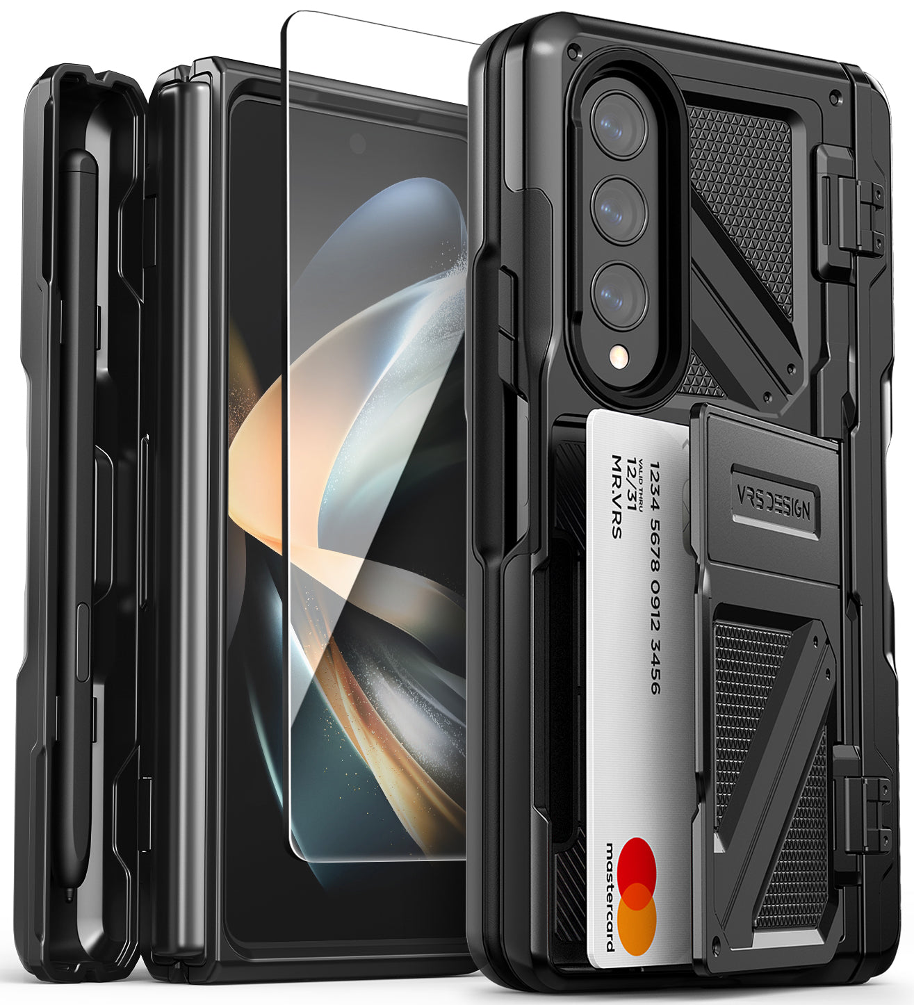 Samsung Galaxy Z Fold 4 wallet rugged case with multiple durable and convenient card slot with sleek minimalism by VRS