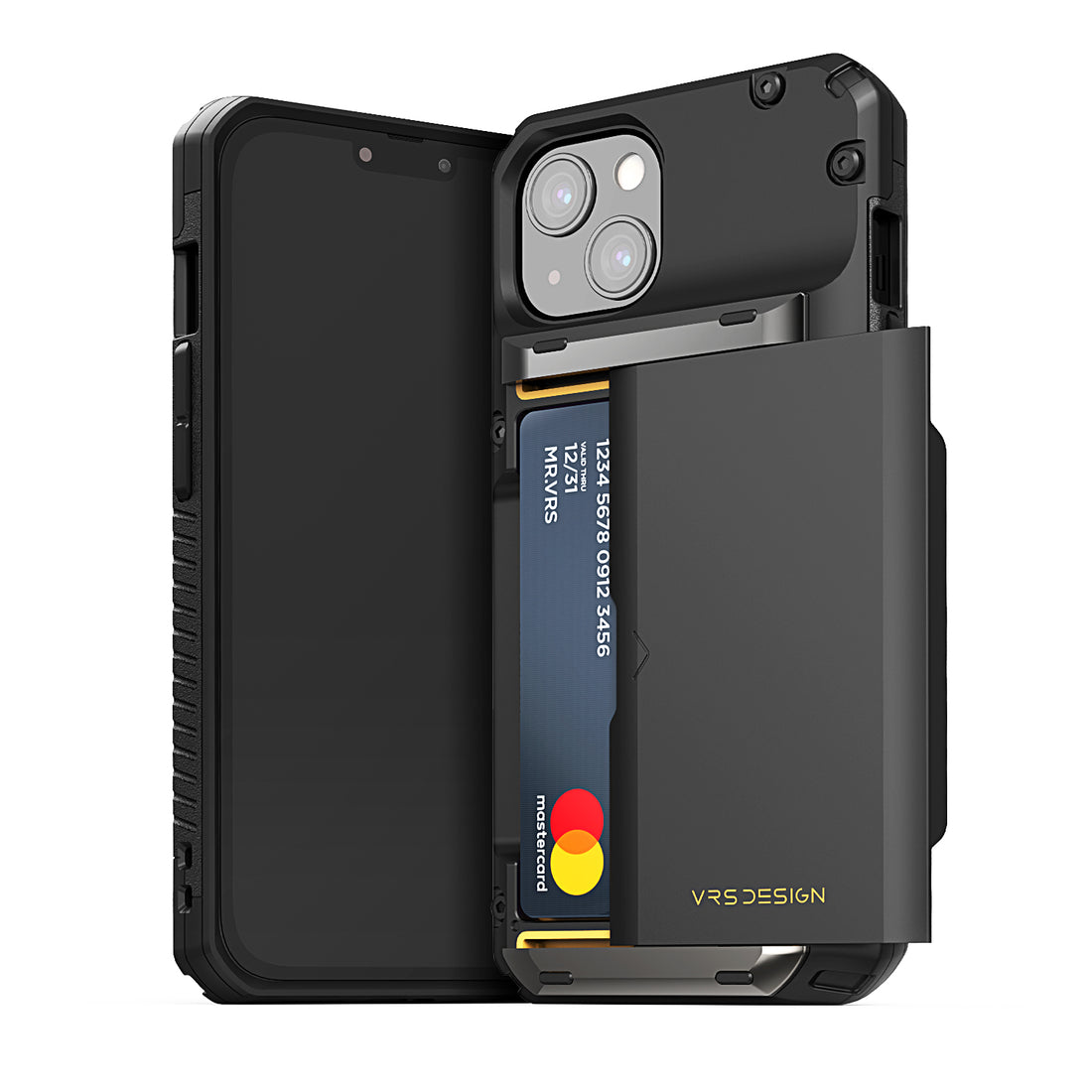Apple 13 rugged Glide wallet case with multiple durable and convenient card slot with sleek minimalist look by VRS