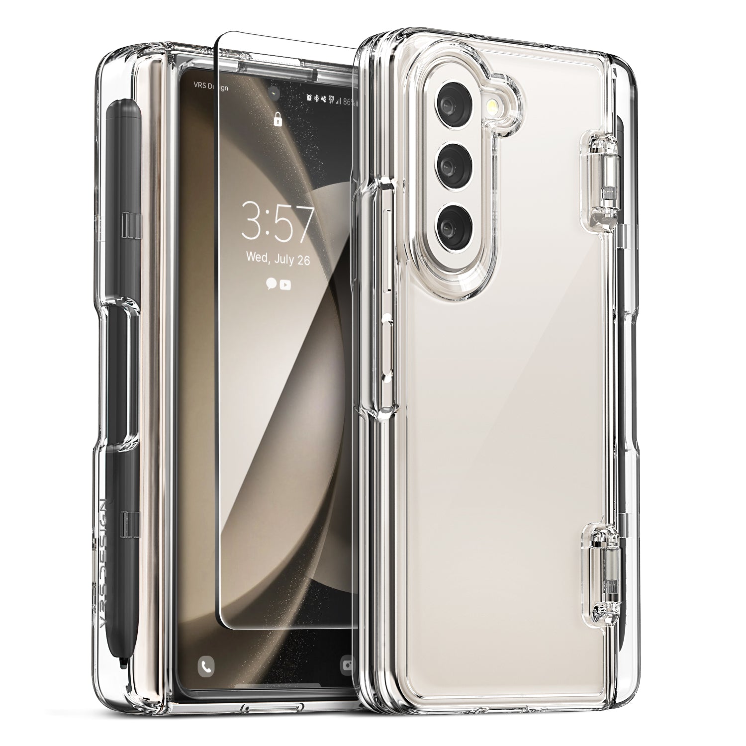 Samsung Galaxy Z Fold 5 slim rugged case multiple durable convenience card wallet storage sleek design minimalist modern women color perfect