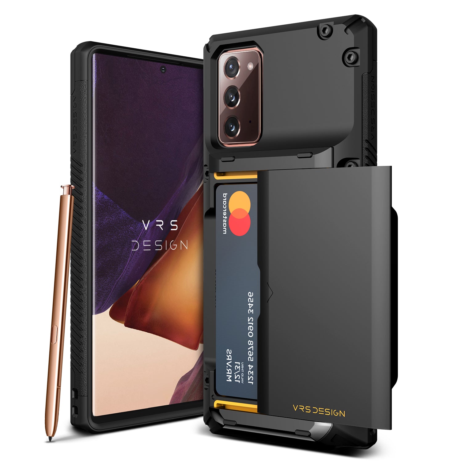 Samsung Galaxy Note 20 Plus wallet rugged case with multiple durable and convenient card slot with sleek minimalism by VRS